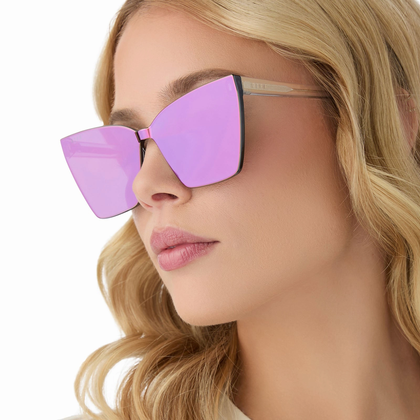 GOLDIE XS - OPALESCENT PINK   CHERRY BLOSSOM MIRROR SUNGLASSES