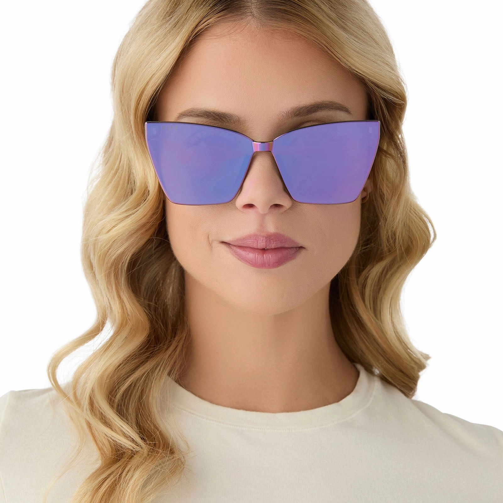 GOLDIE XS - OPALESCENT PINK   CHERRY BLOSSOM MIRROR SUNGLASSES