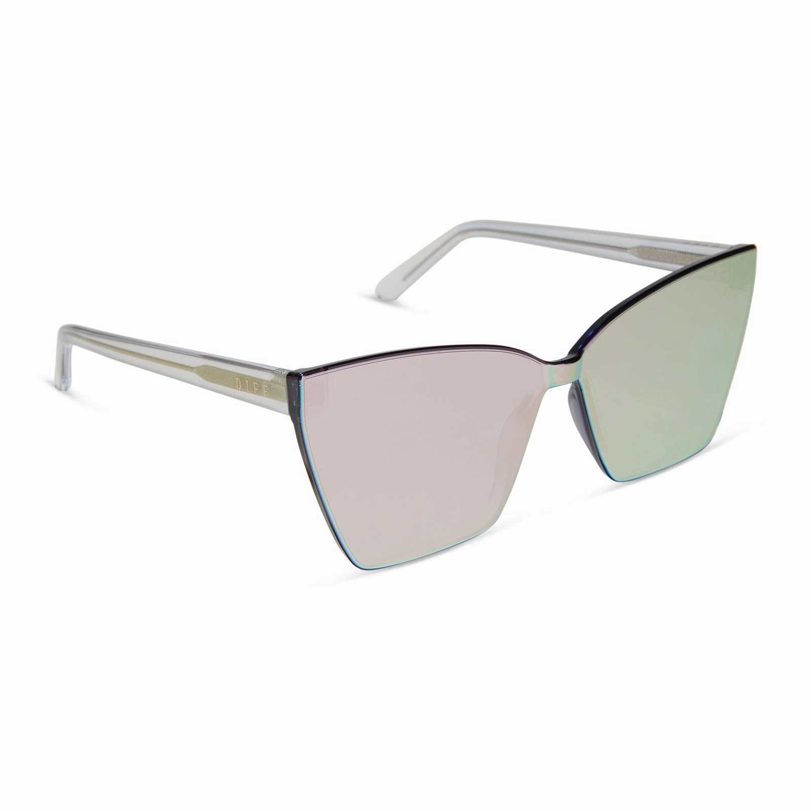 GOLDIE XS - OPALESCENT PINK   CHERRY BLOSSOM MIRROR SUNGLASSES