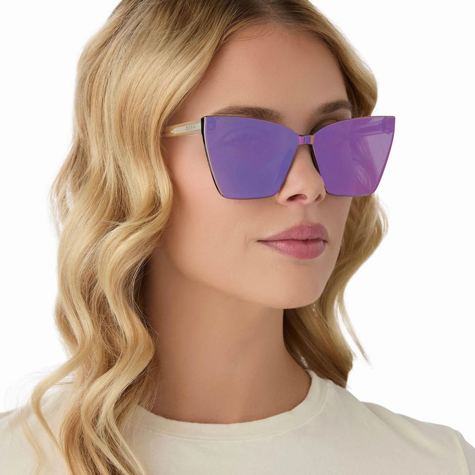 GOLDIE XS - OPALESCENT PINK   CHERRY BLOSSOM MIRROR SUNGLASSES