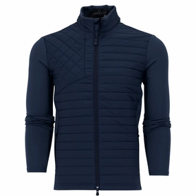 Greyson Hybrid Quarter-Zip Golf Jacket Maltese Blue - FA25 Men