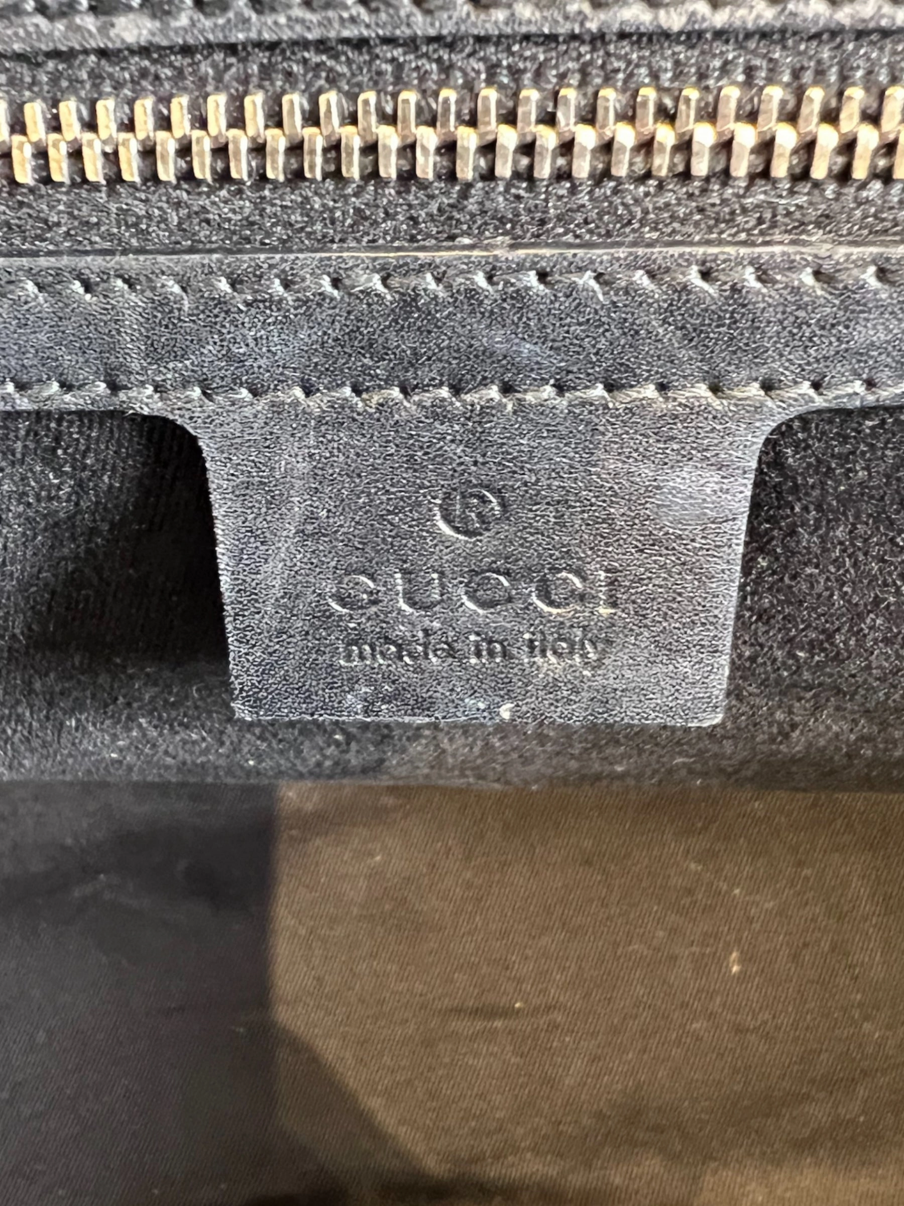 Gucci Black Limited Edition Monogram Canvas & Leather With Bamboo Detail Shoulder Bag