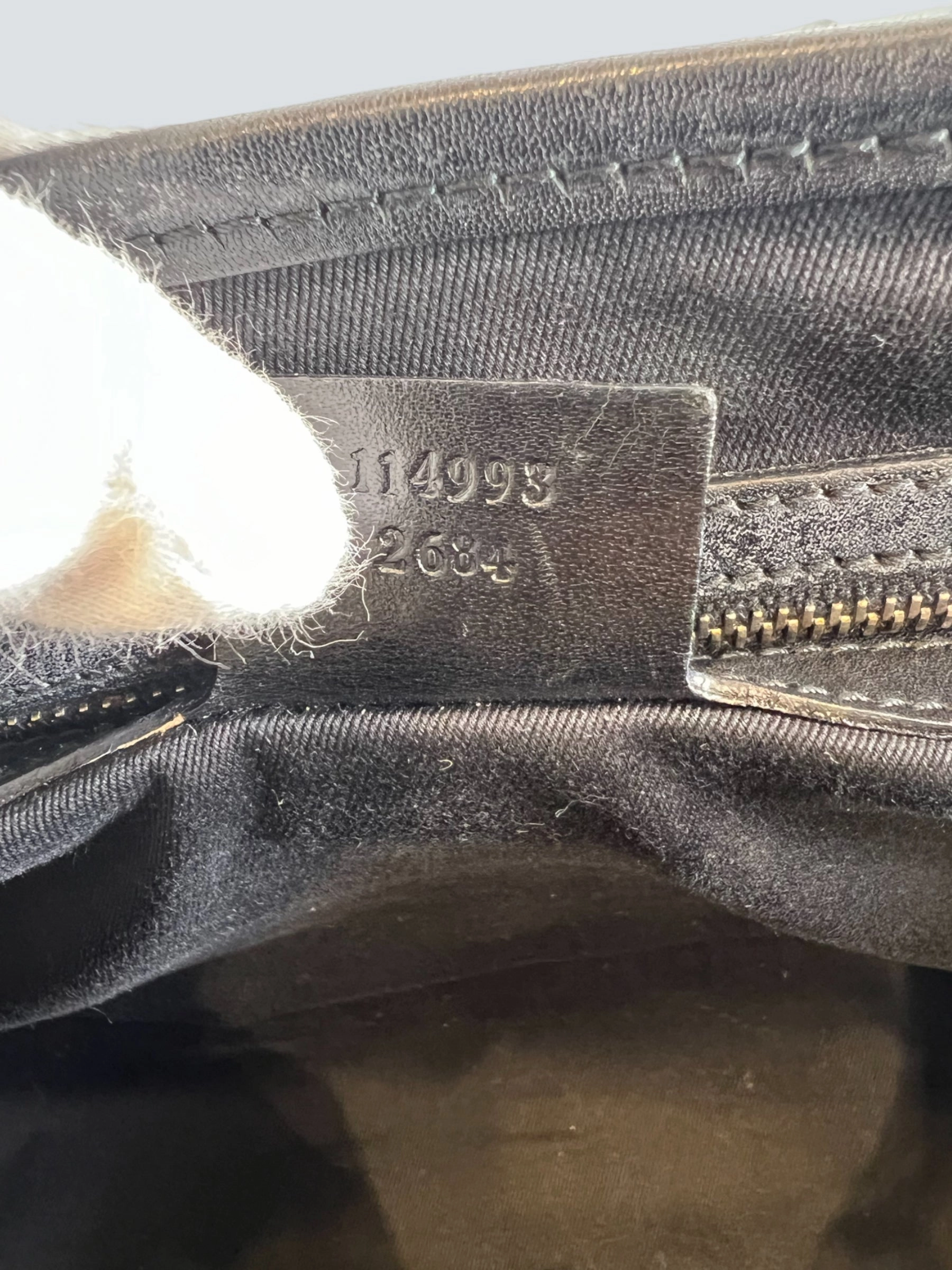 Gucci Black Limited Edition Monogram Canvas & Leather With Bamboo Detail Shoulder Bag