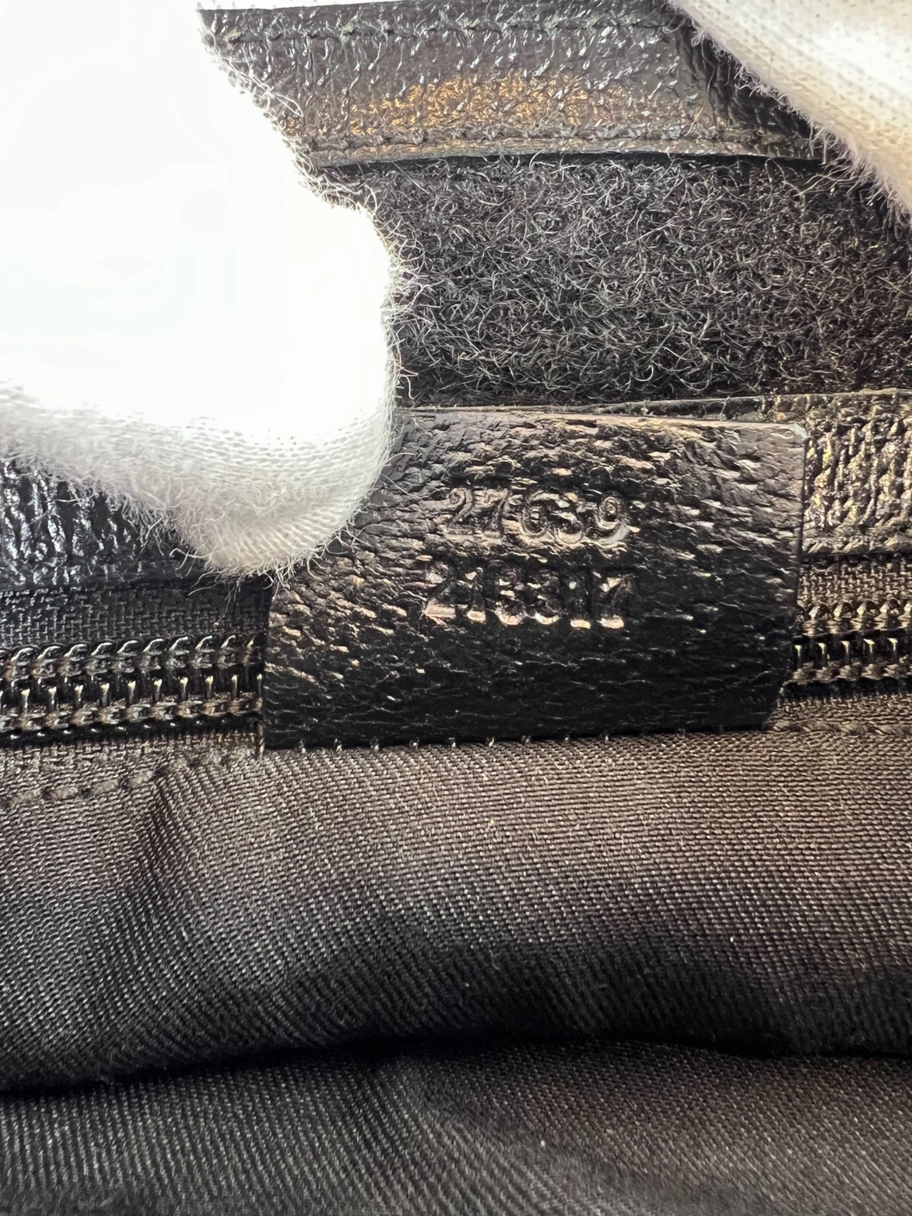Gucci Black Monogram Canvas & Leather Crossbody