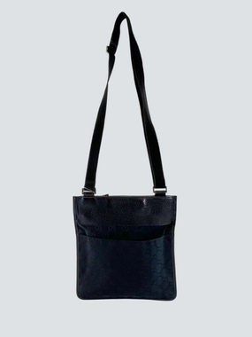 Gucci Black Monogram Canvas & Leather Crossbody