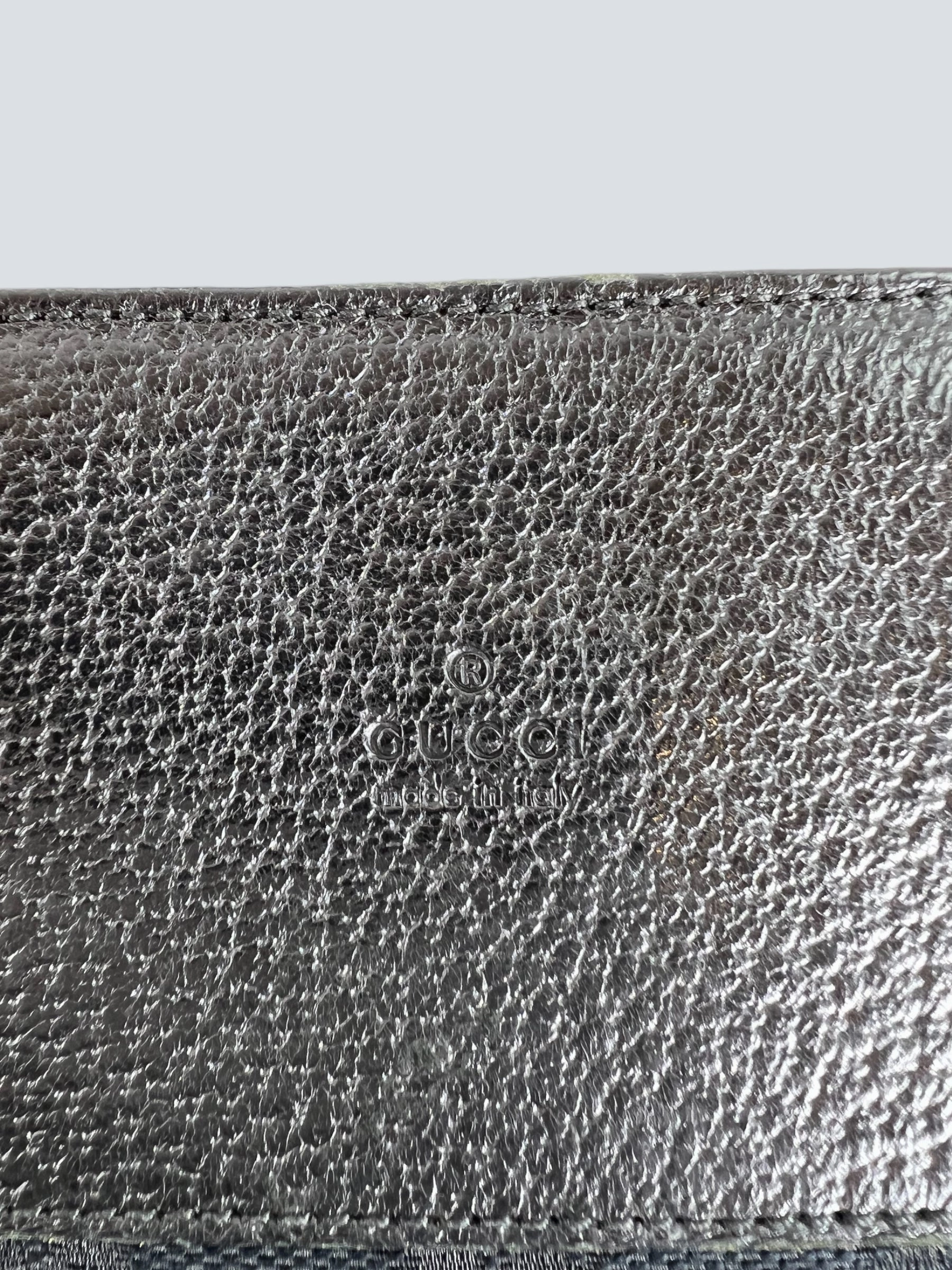 Gucci Black Monogram Canvas & Leather Crossbody