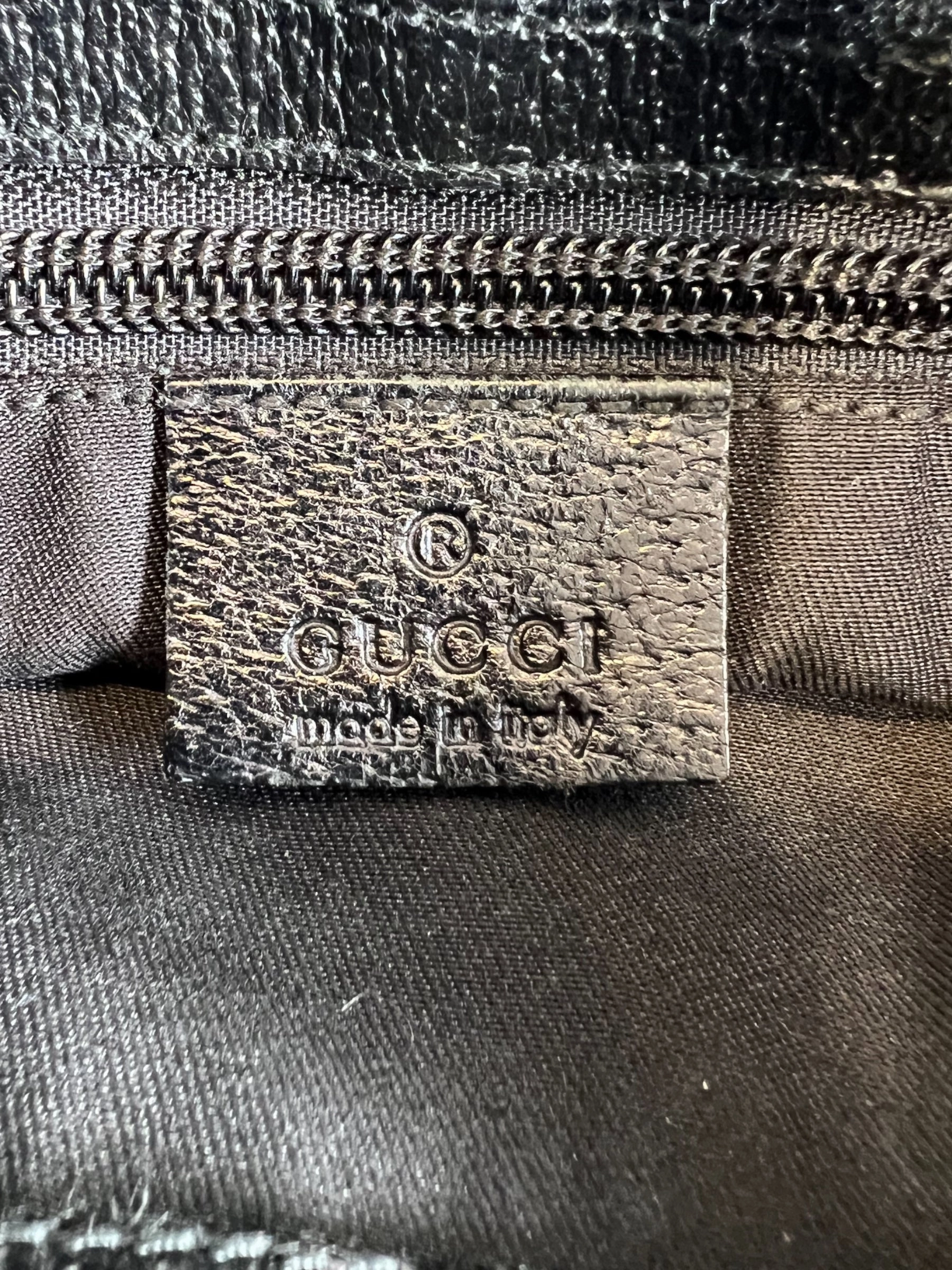 Gucci Black Monogram Canvas & Leather Crossbody