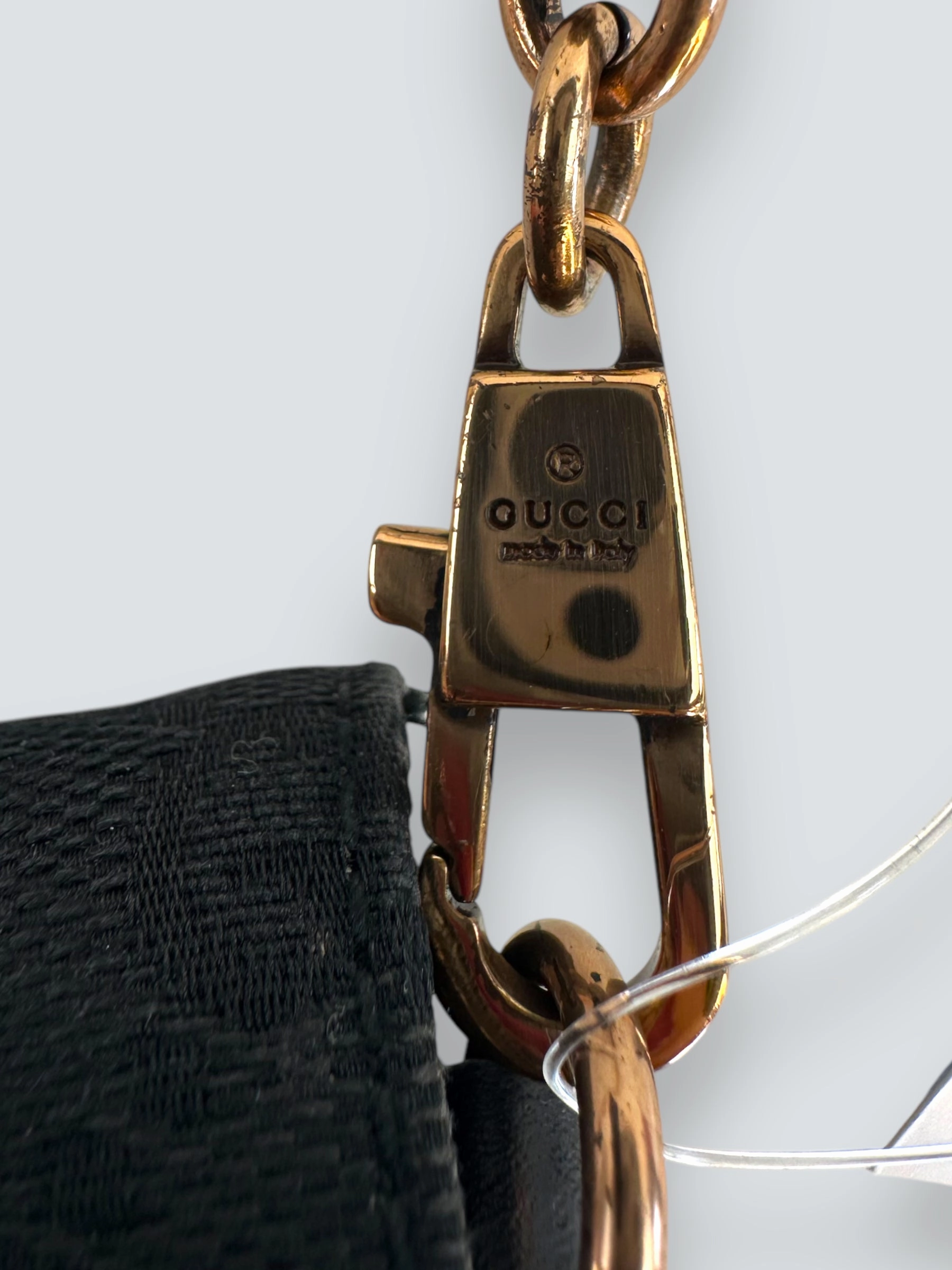 Gucci Black Monogram Canvas Horsebit Mini Shoulder Bag