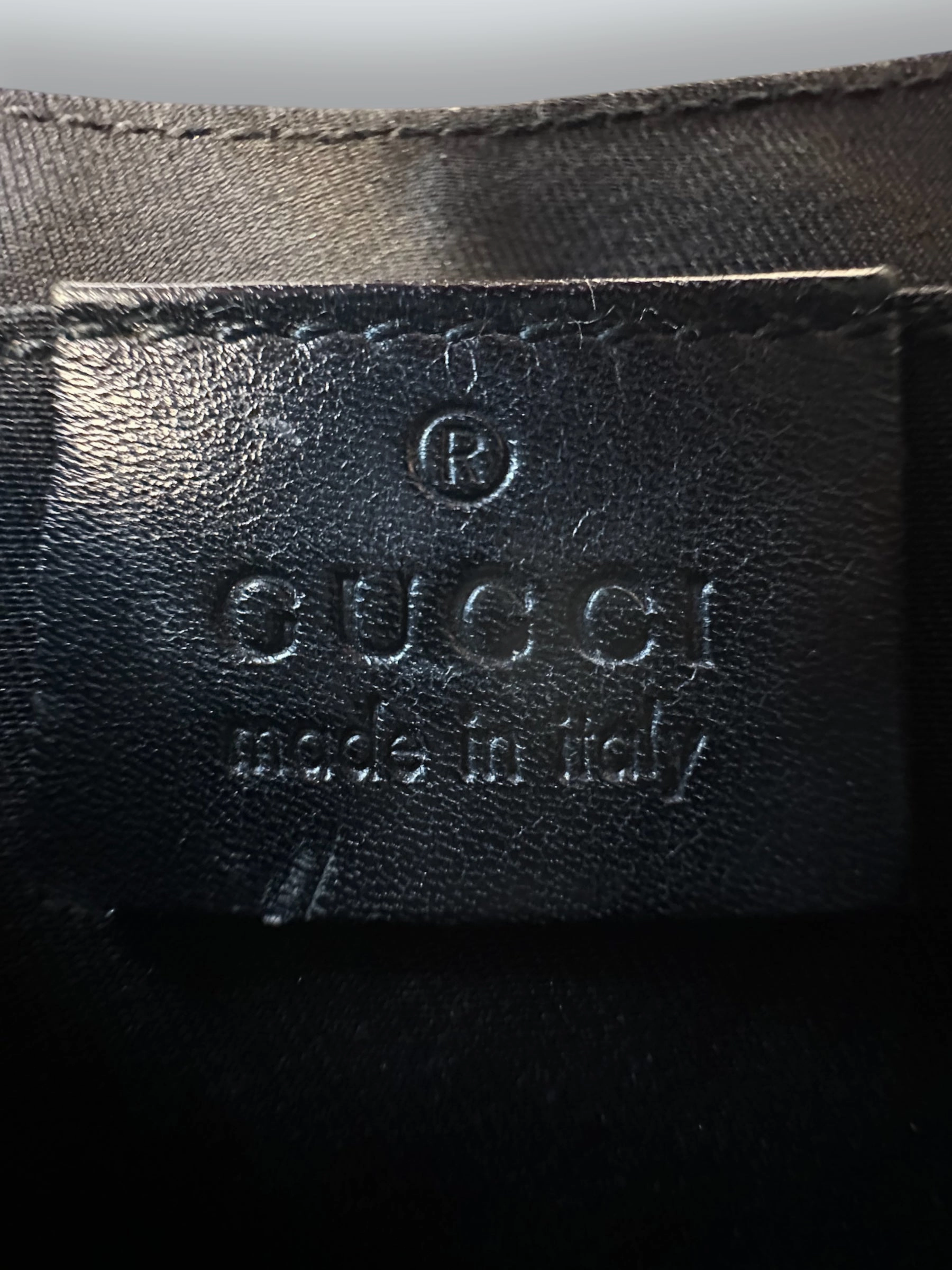 Gucci Black Monogram Canvas Horsebit Mini Shoulder Bag