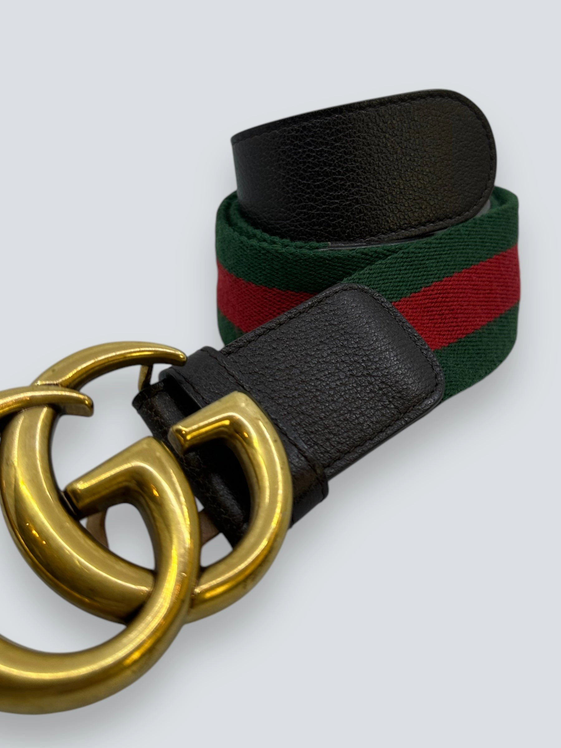 Gucci GG Buckle Canvas Belt - Size 75/30