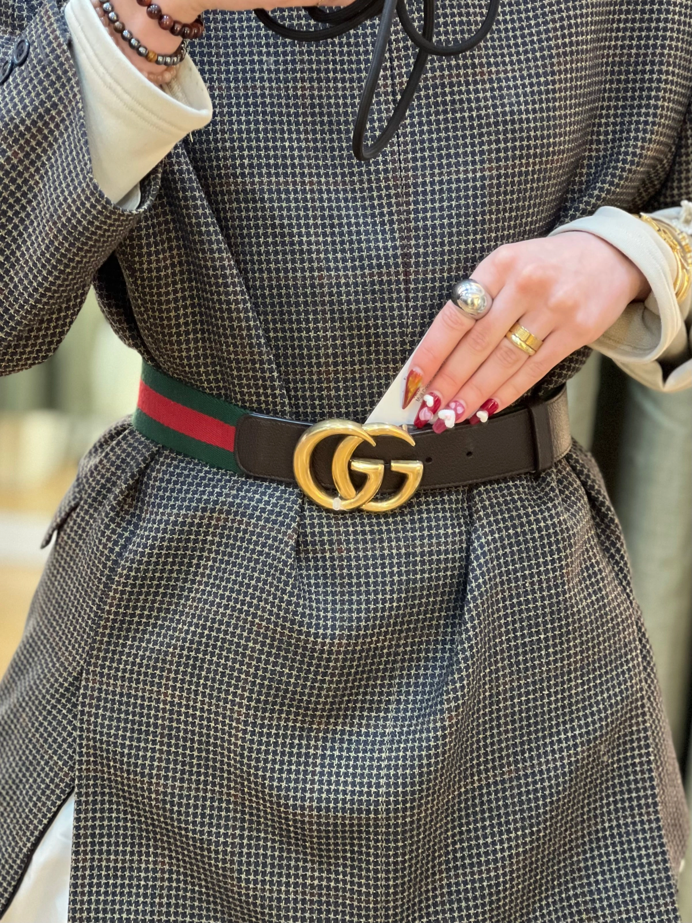 Gucci GG Buckle Canvas Belt - Size 75/30