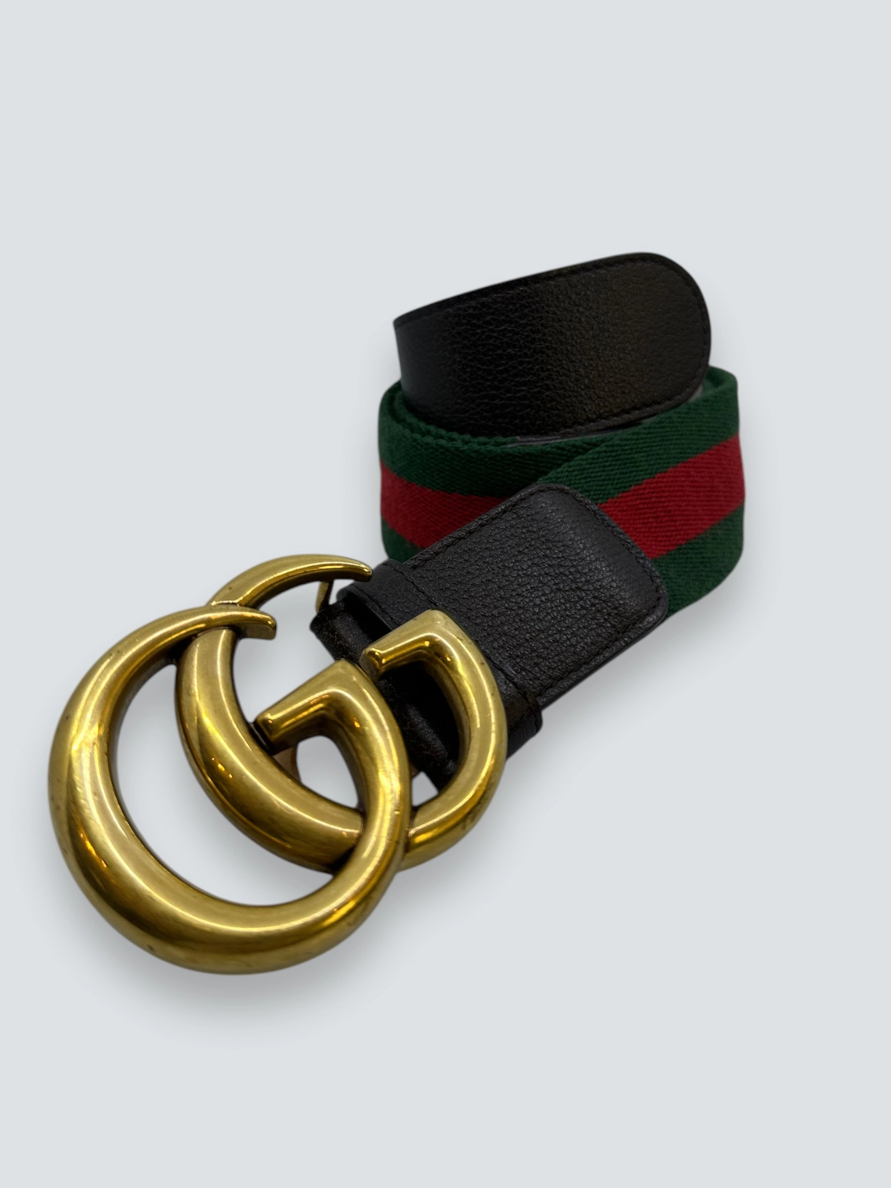 Gucci GG Buckle Canvas Belt - Size 75/30