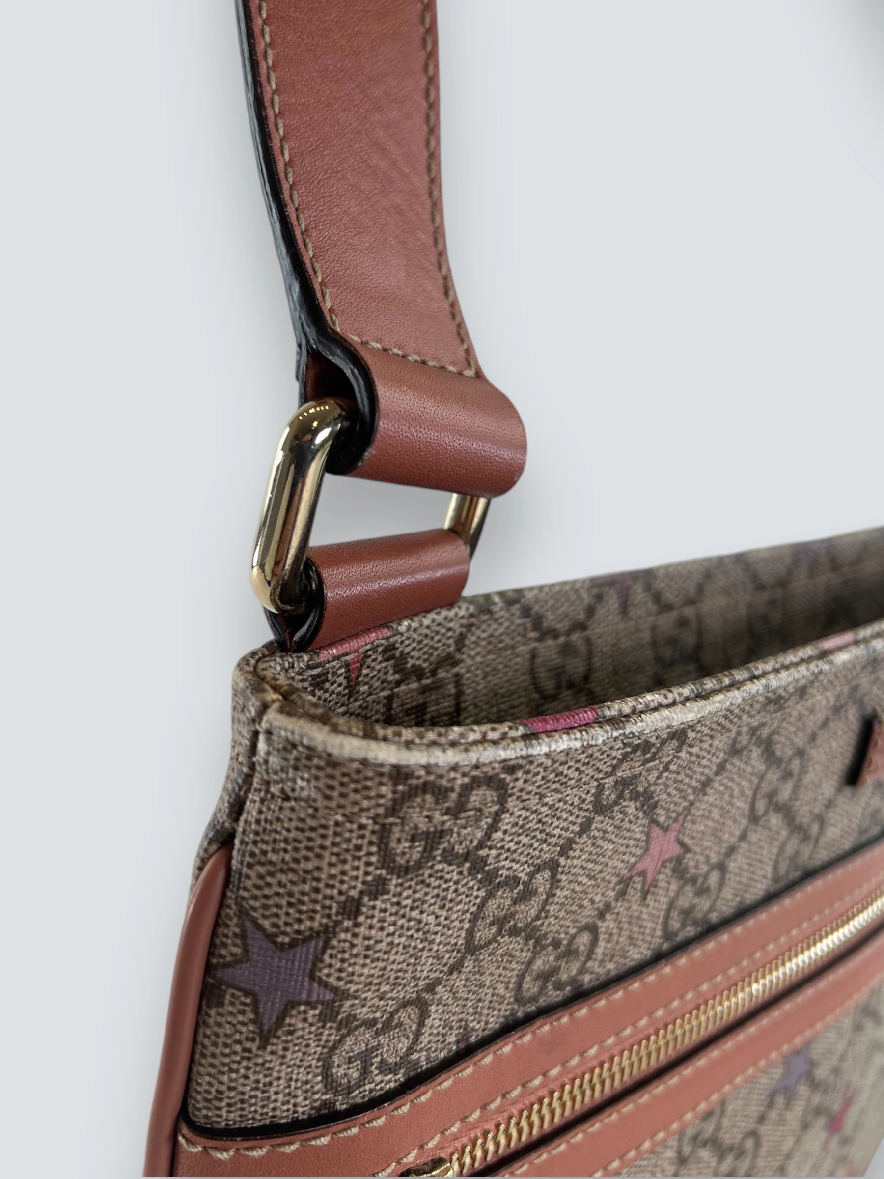 Gucci Monogram Canvas & Leather Messenger