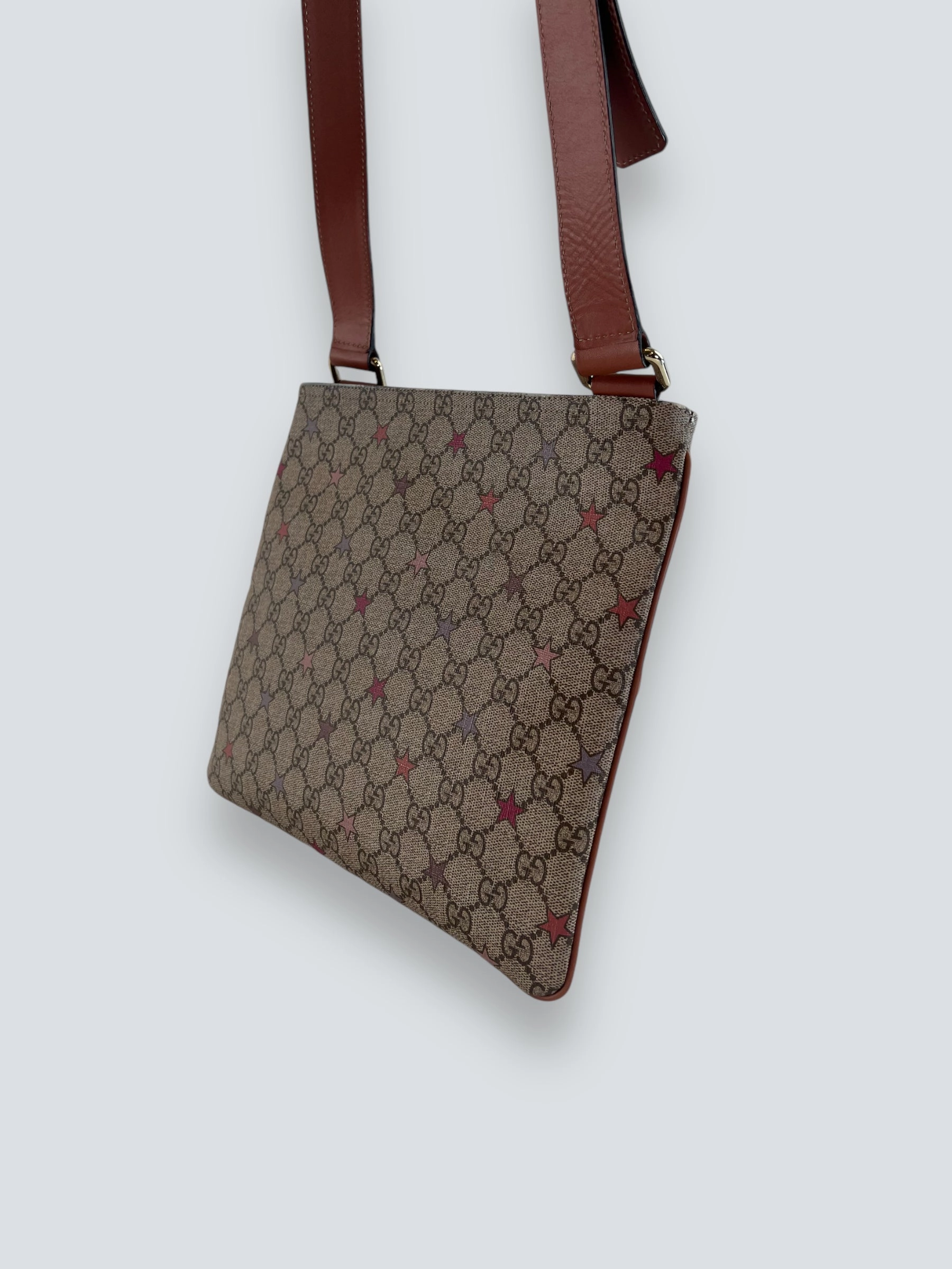 Gucci Monogram Canvas & Leather Messenger