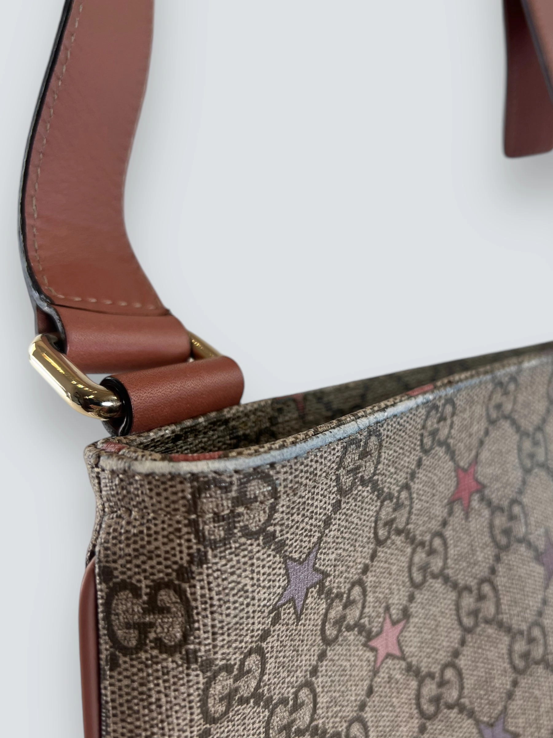 Gucci Monogram Canvas & Leather Messenger