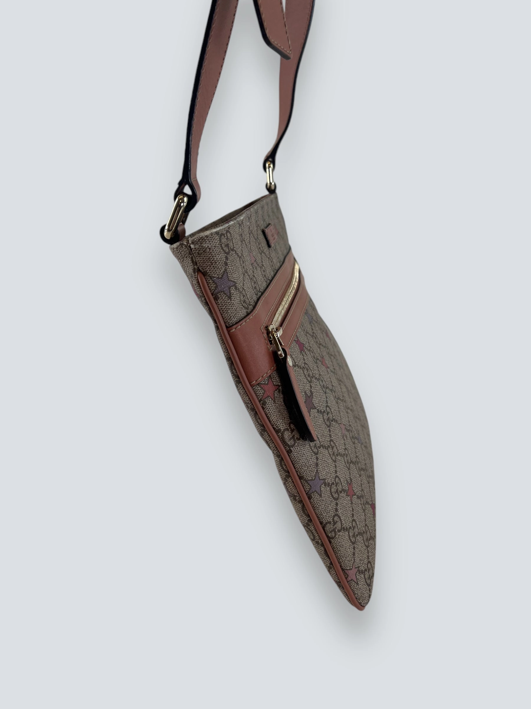 Gucci Monogram Canvas & Leather Messenger