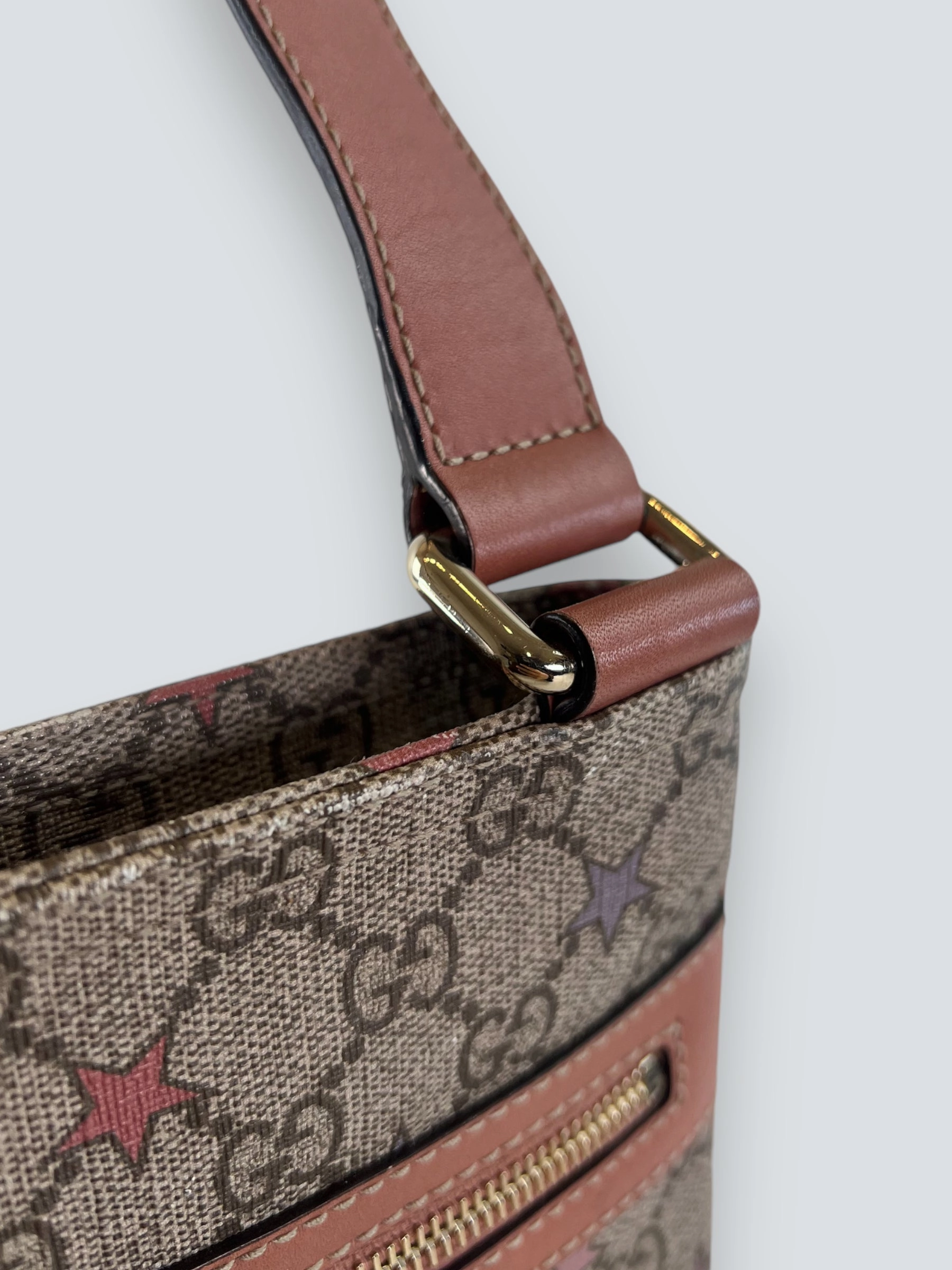 Gucci Monogram Canvas & Leather Messenger
