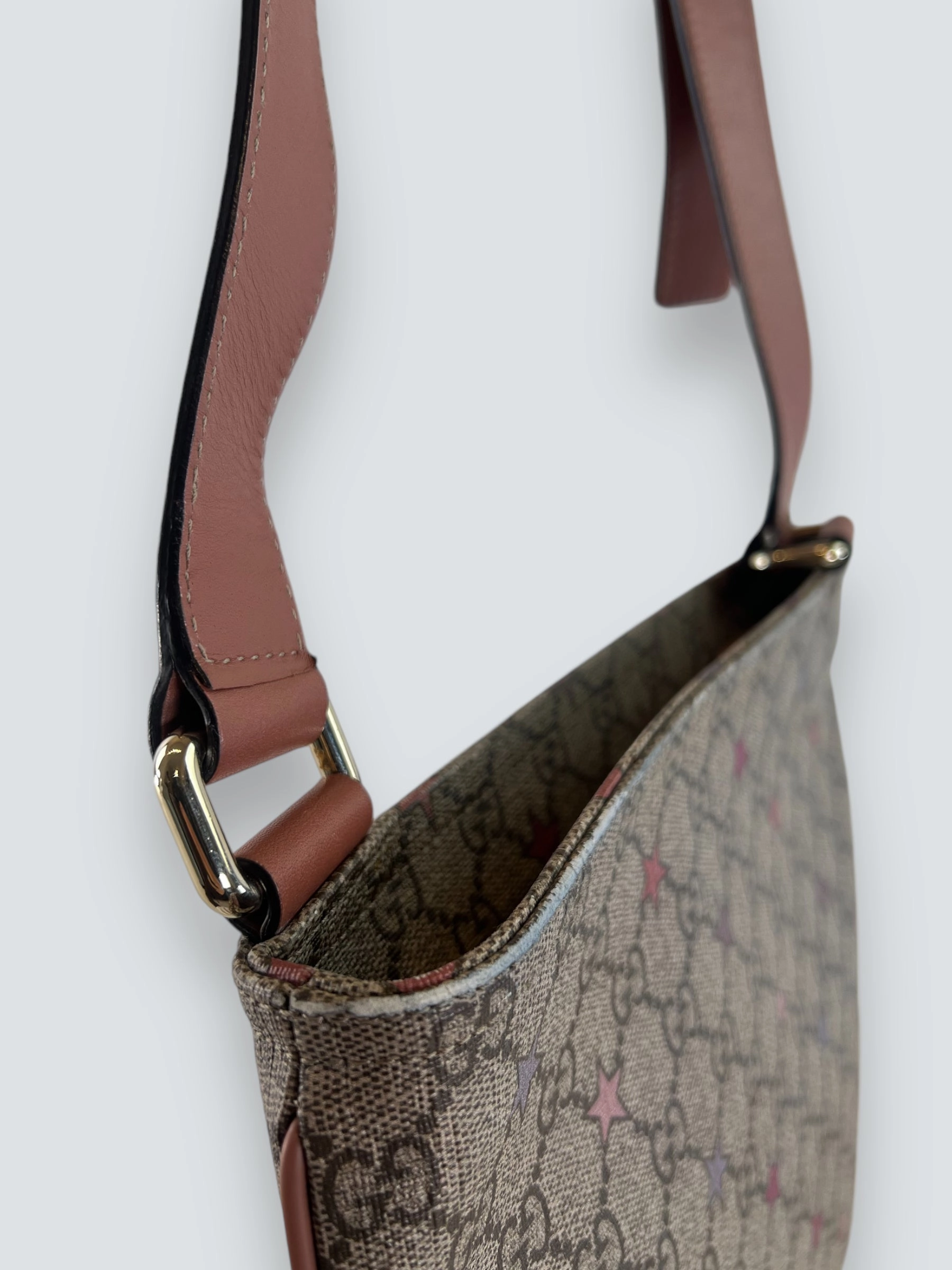 Gucci Monogram Canvas & Leather Messenger