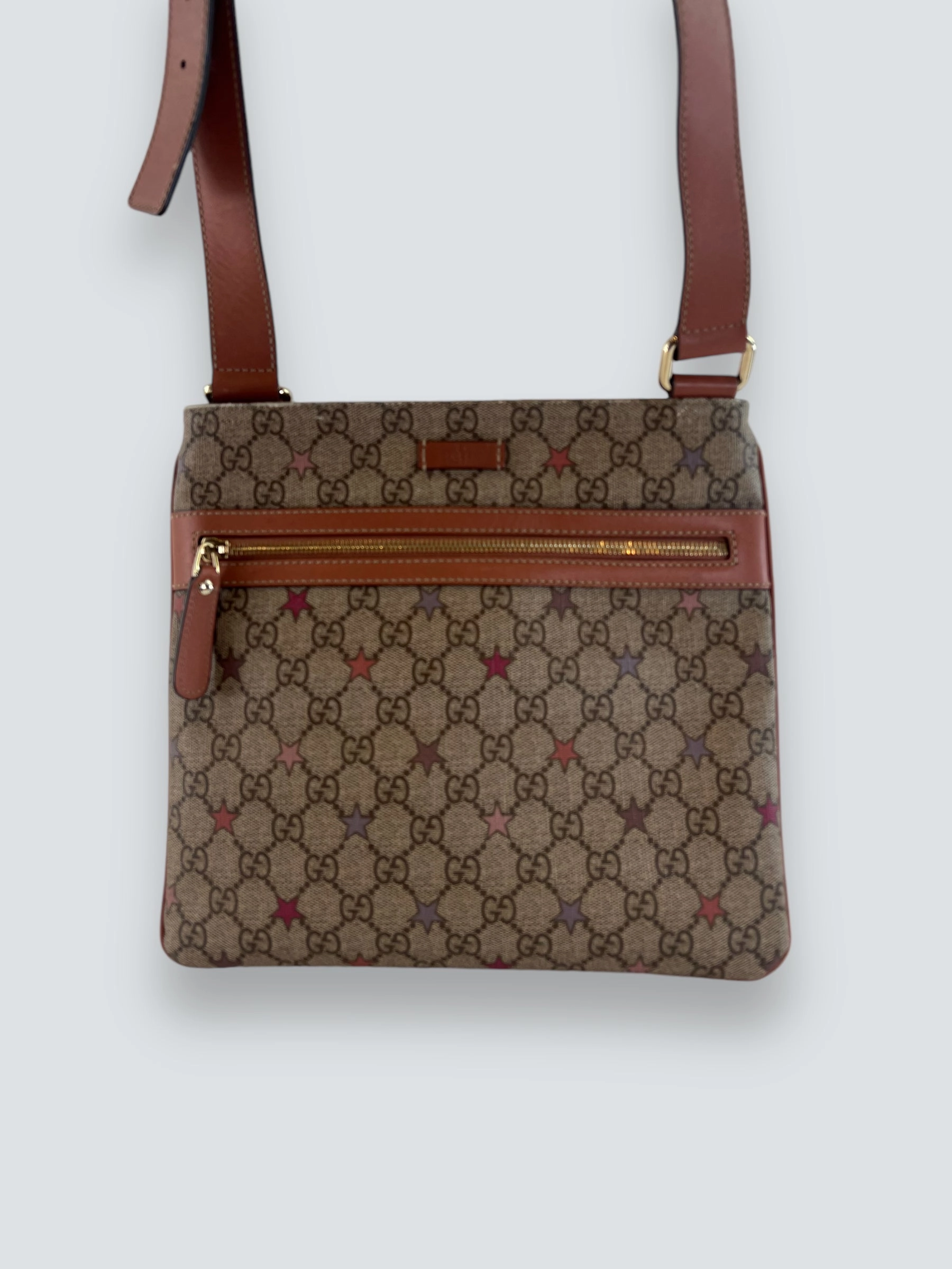 Gucci Monogram Canvas & Leather Messenger