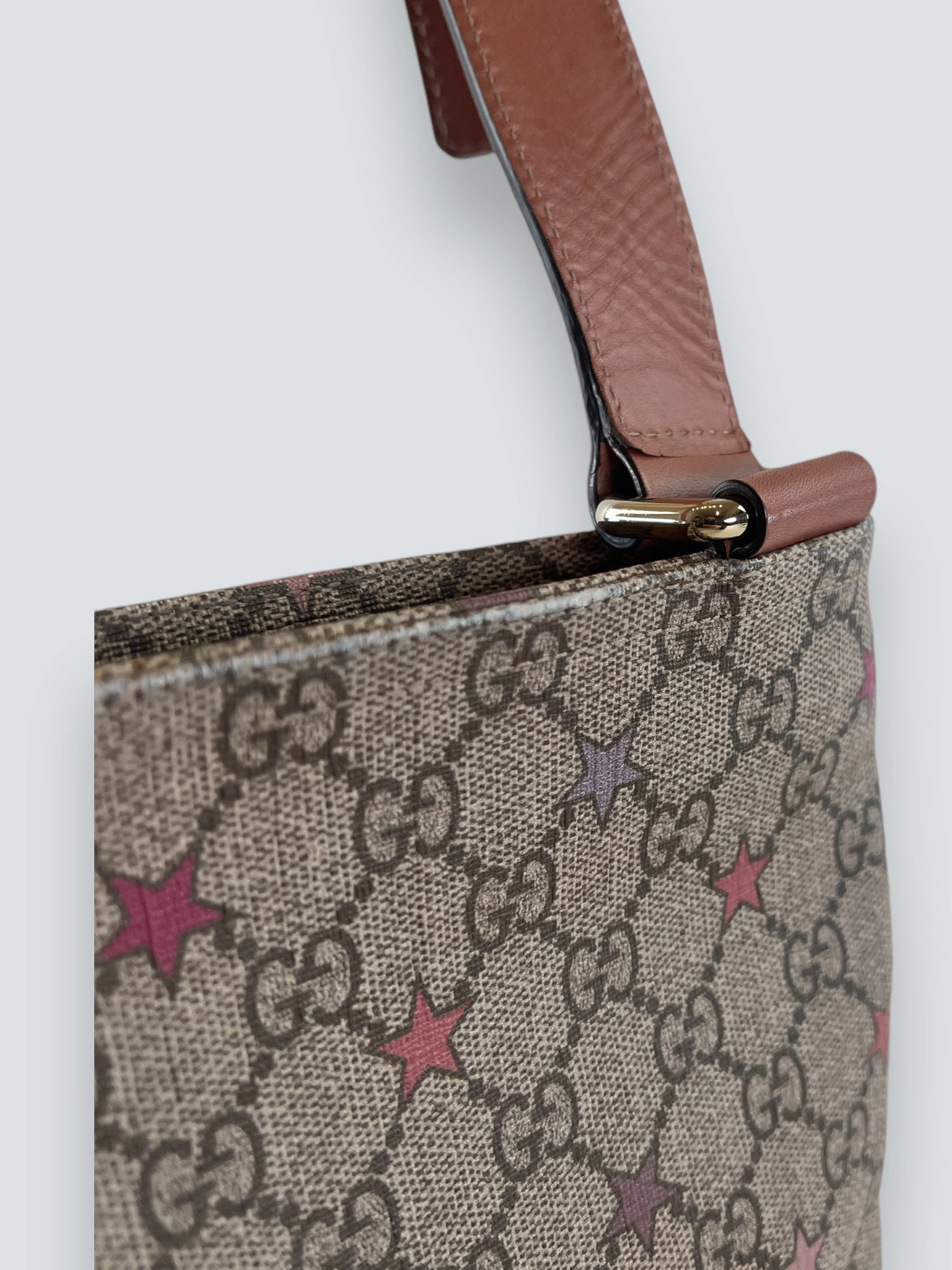 Gucci Monogram Canvas & Leather Messenger