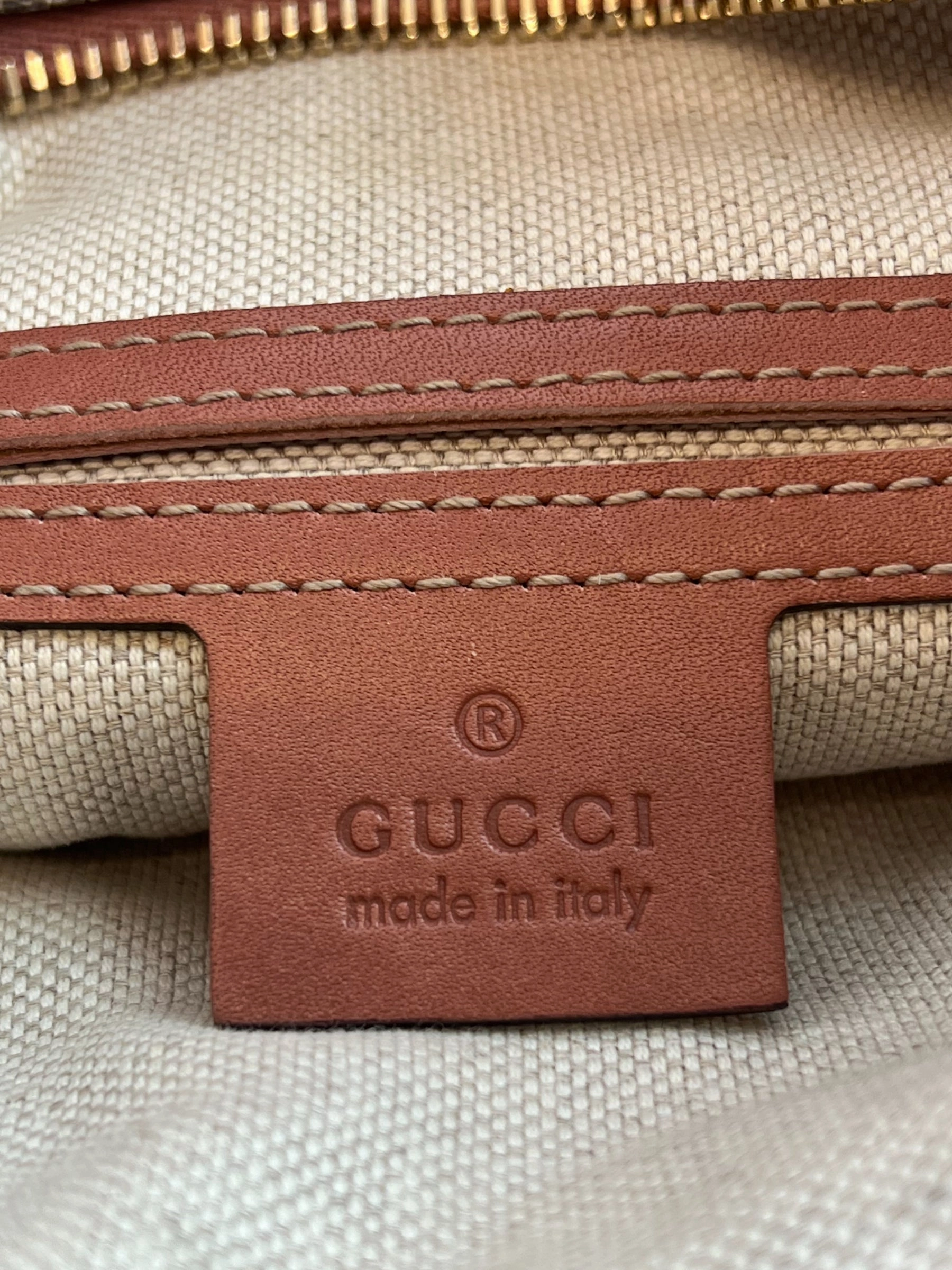 Gucci Monogram Canvas & Leather Messenger