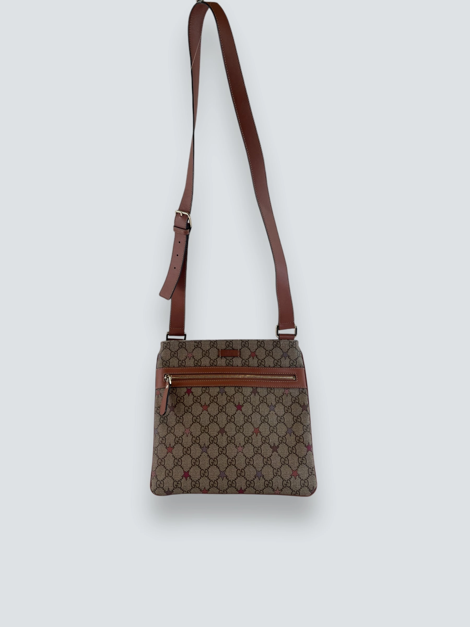 Gucci Monogram Canvas & Leather Messenger