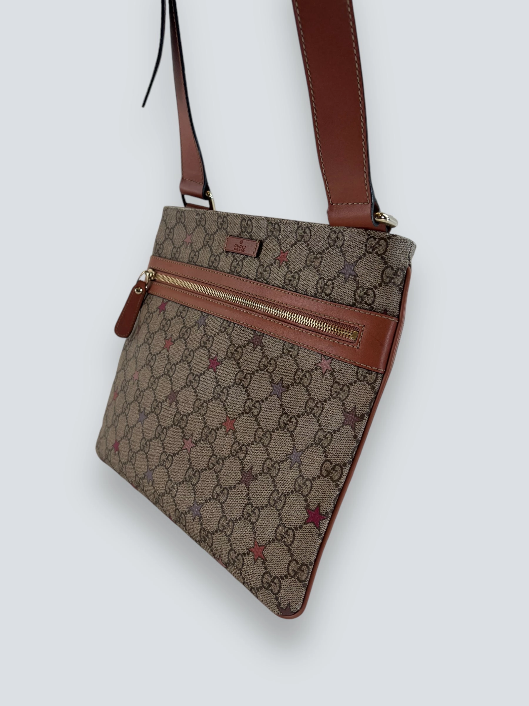 Gucci Monogram Canvas & Leather Messenger