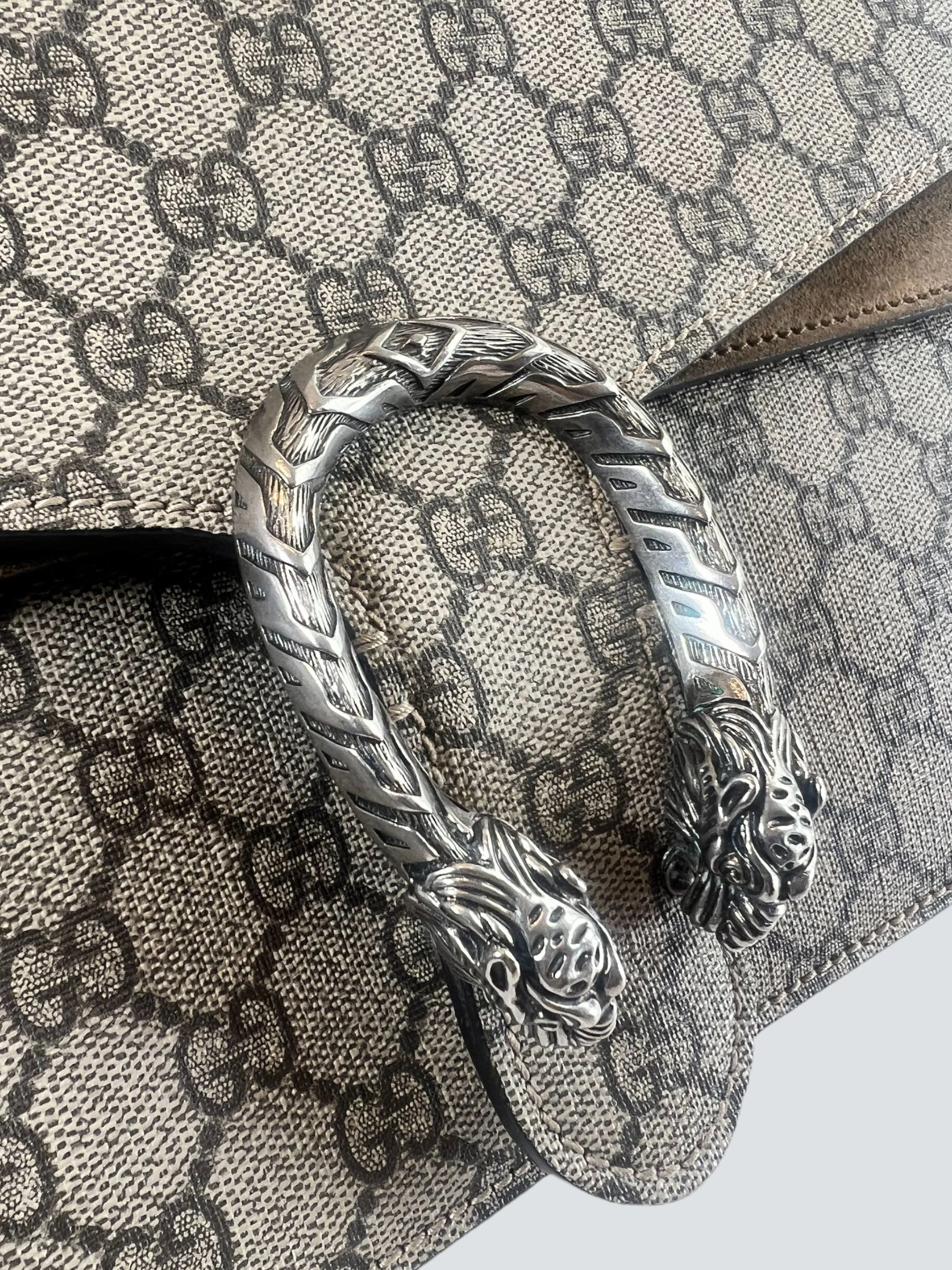 Gucci Monogram Canvas Dionysus Shoulder Bag