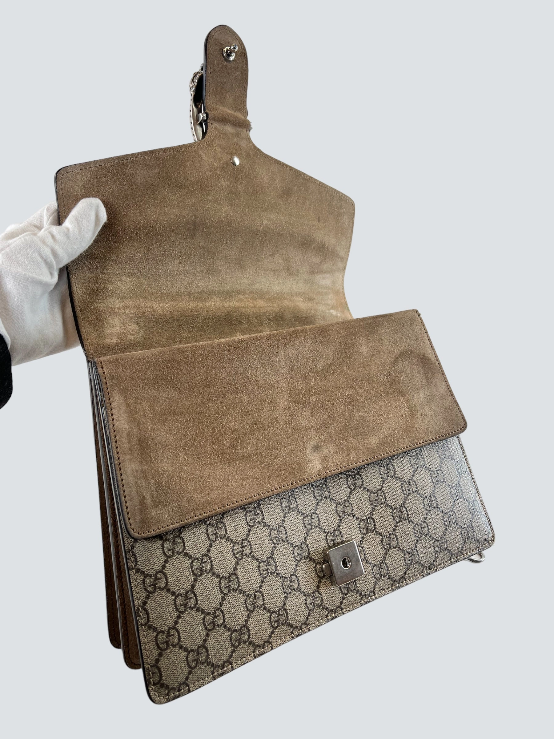 Gucci Monogram Canvas Dionysus Shoulder Bag