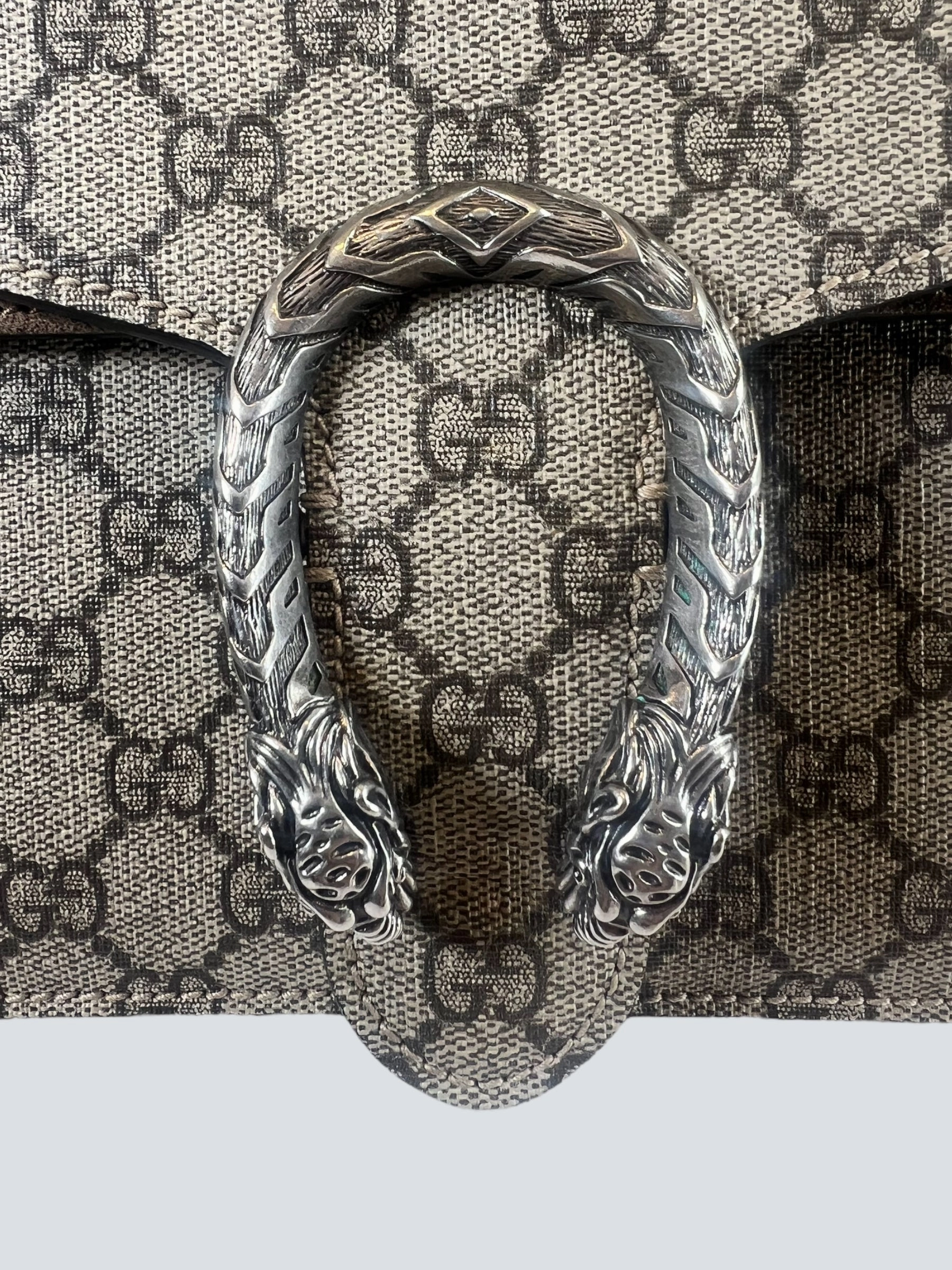 Gucci Monogram Canvas Dionysus Shoulder Bag