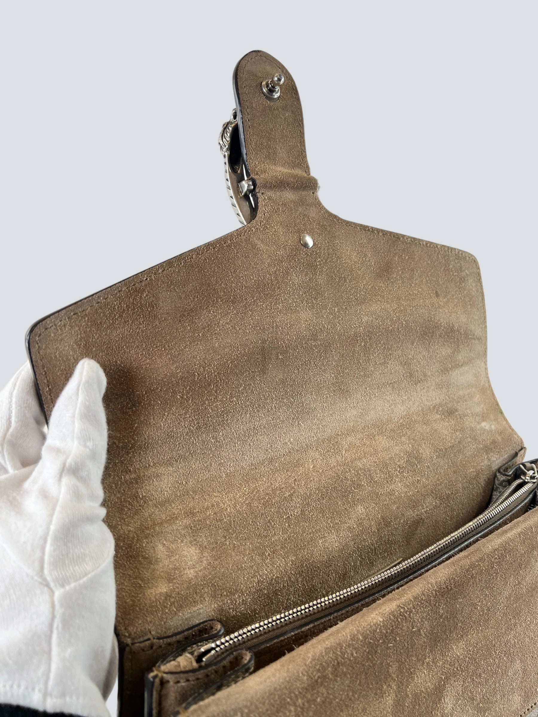 Gucci Monogram Canvas Dionysus Shoulder Bag