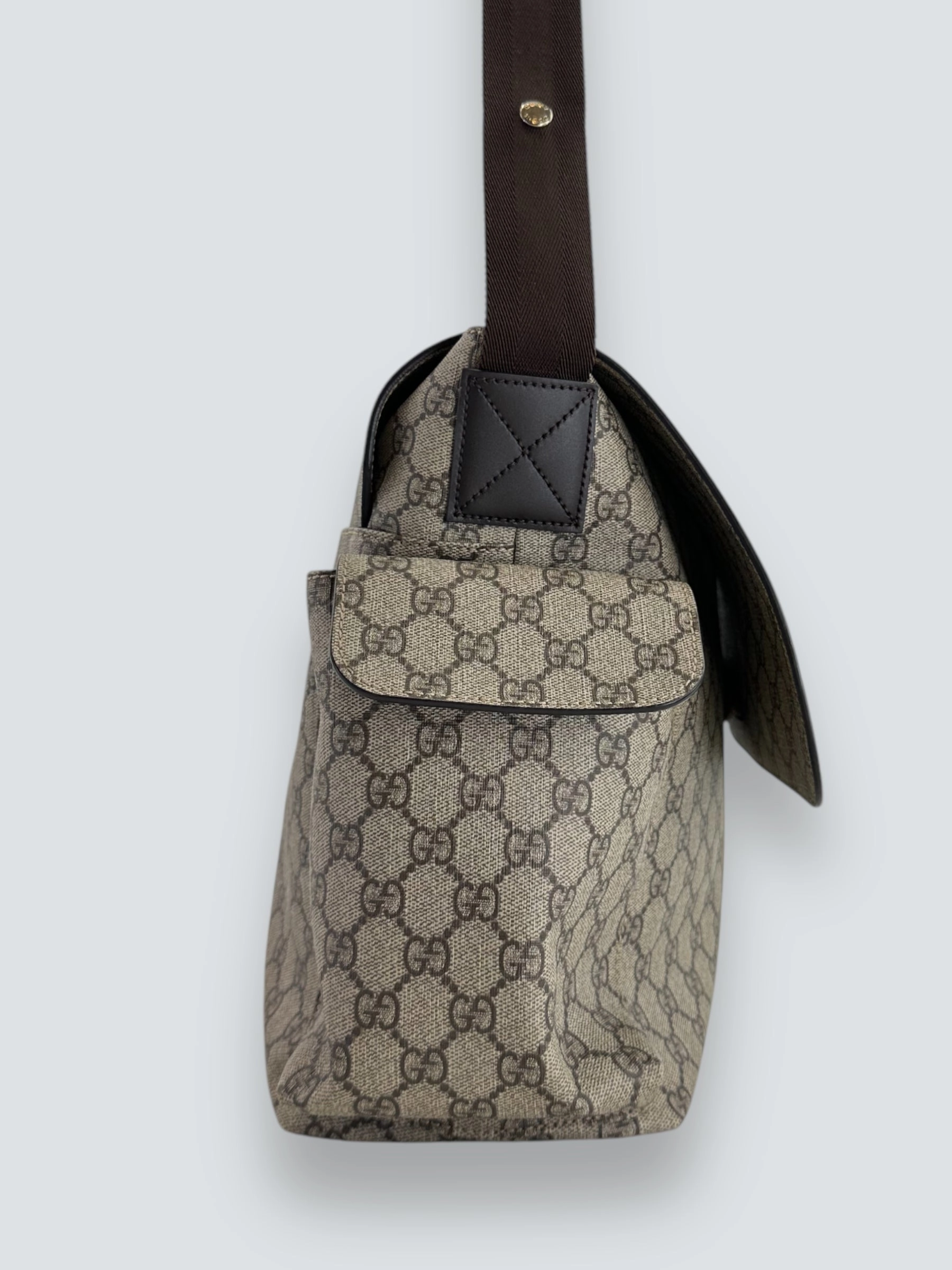 Gucci Monogram Canvas Supreme Plus Diaper Handbag