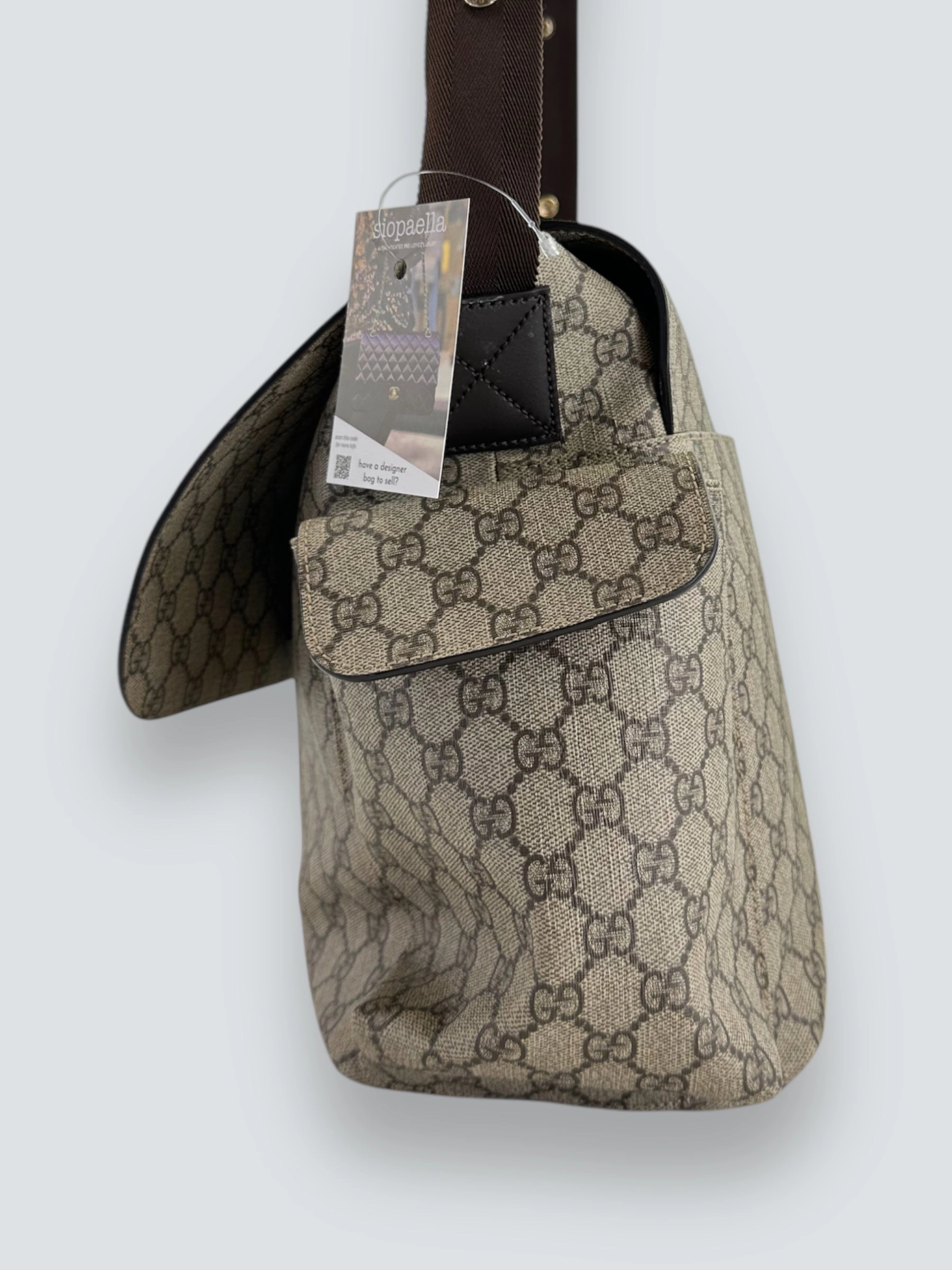 Gucci Monogram Canvas Supreme Plus Diaper Handbag