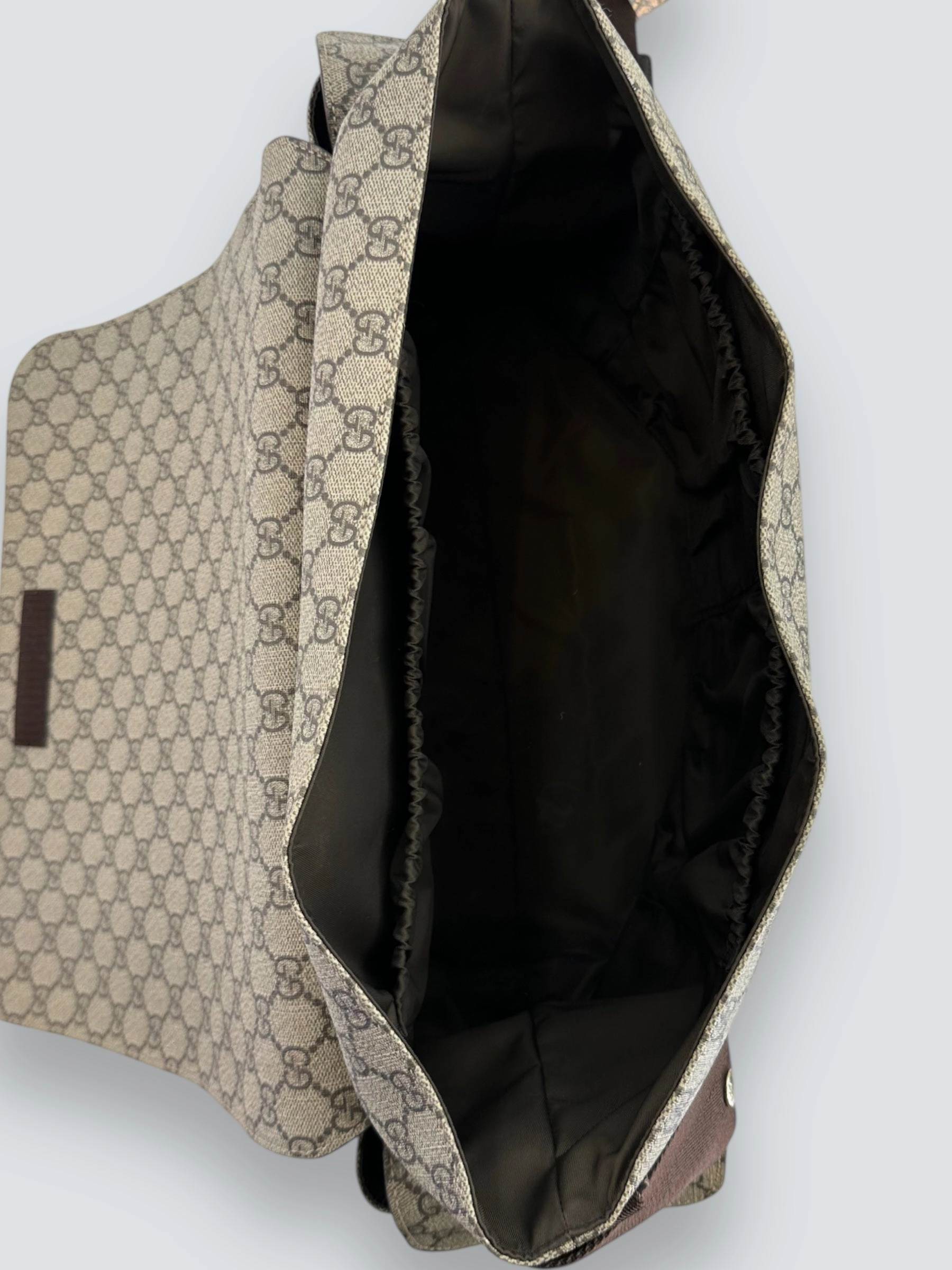 Gucci Monogram Canvas Supreme Plus Diaper Handbag