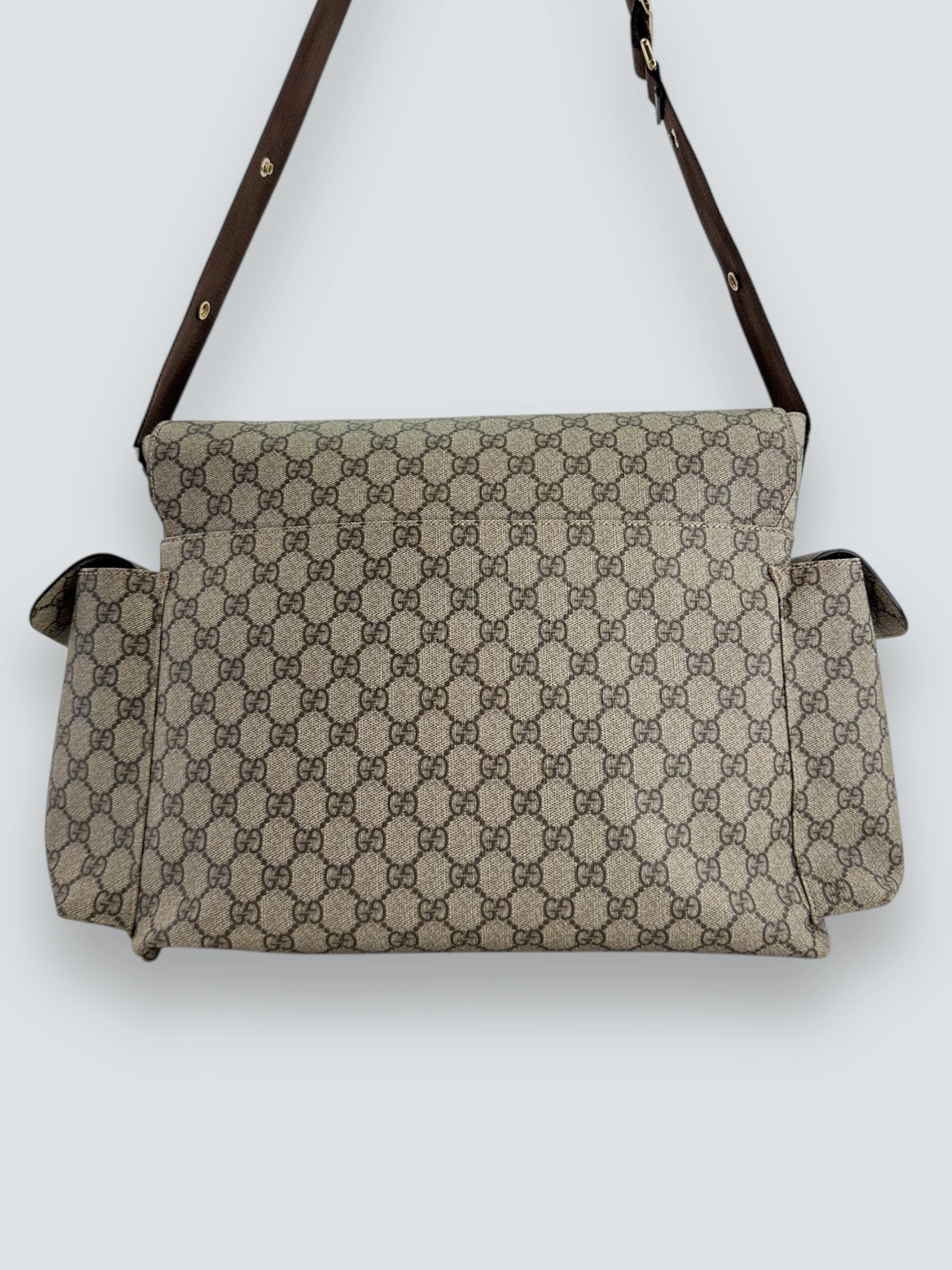Gucci Monogram Canvas Supreme Plus Diaper Handbag