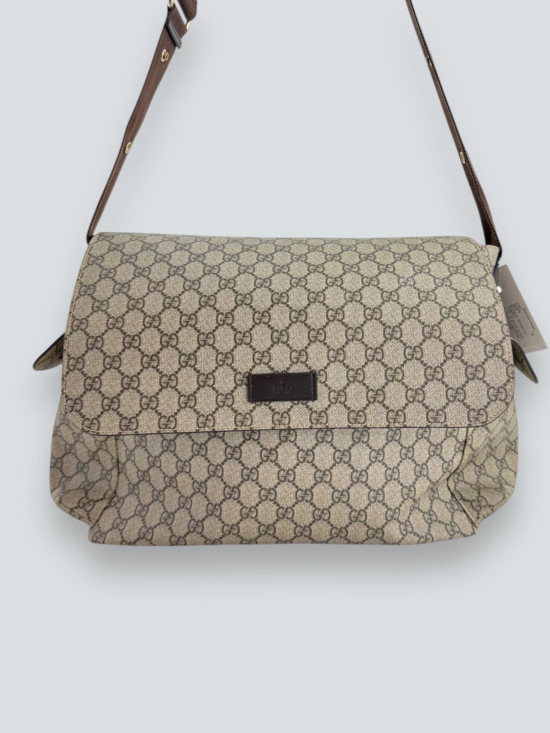 Gucci Monogram Canvas Supreme Plus Diaper Handbag