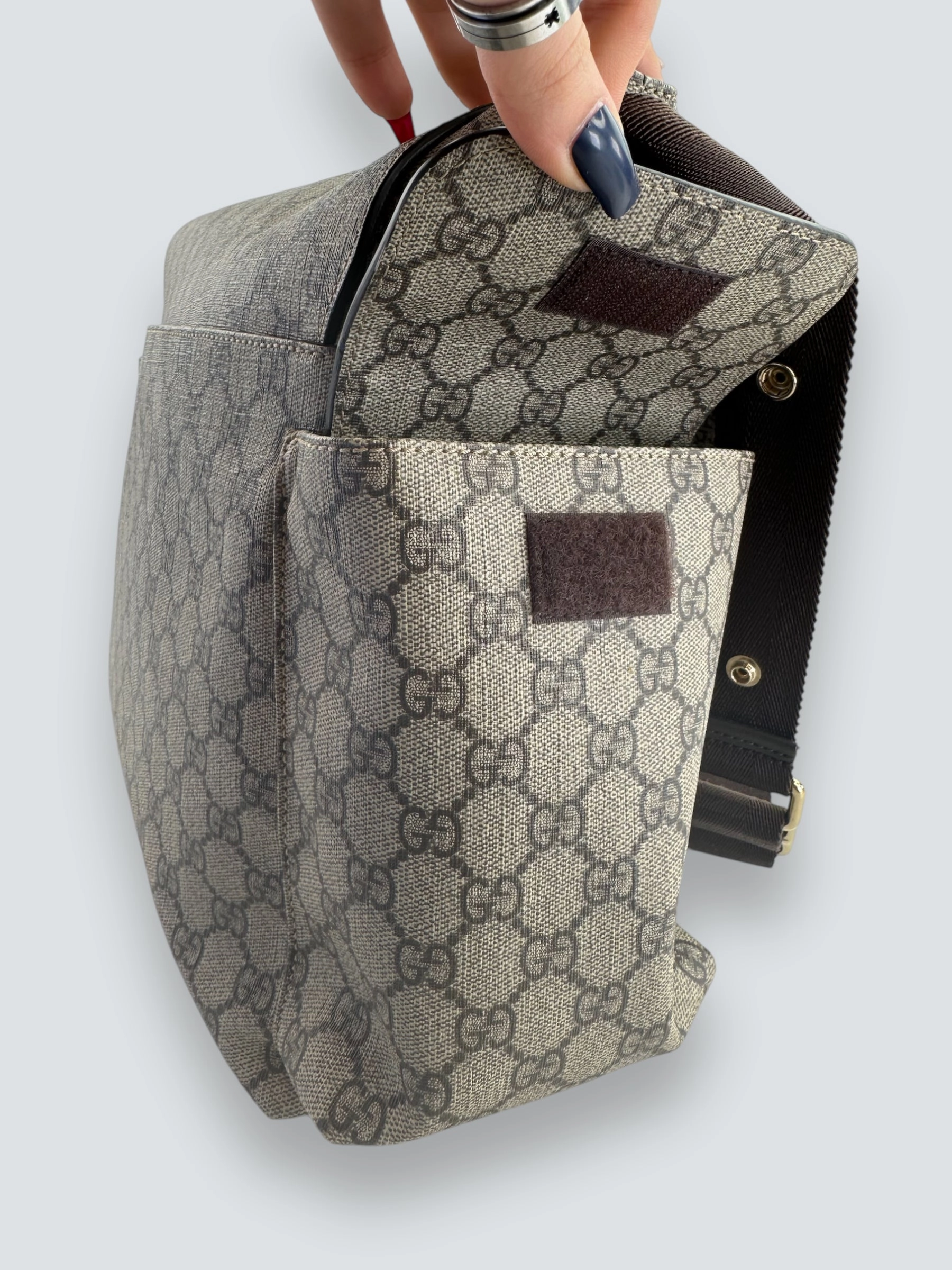 Gucci Monogram Canvas Supreme Plus Diaper Handbag
