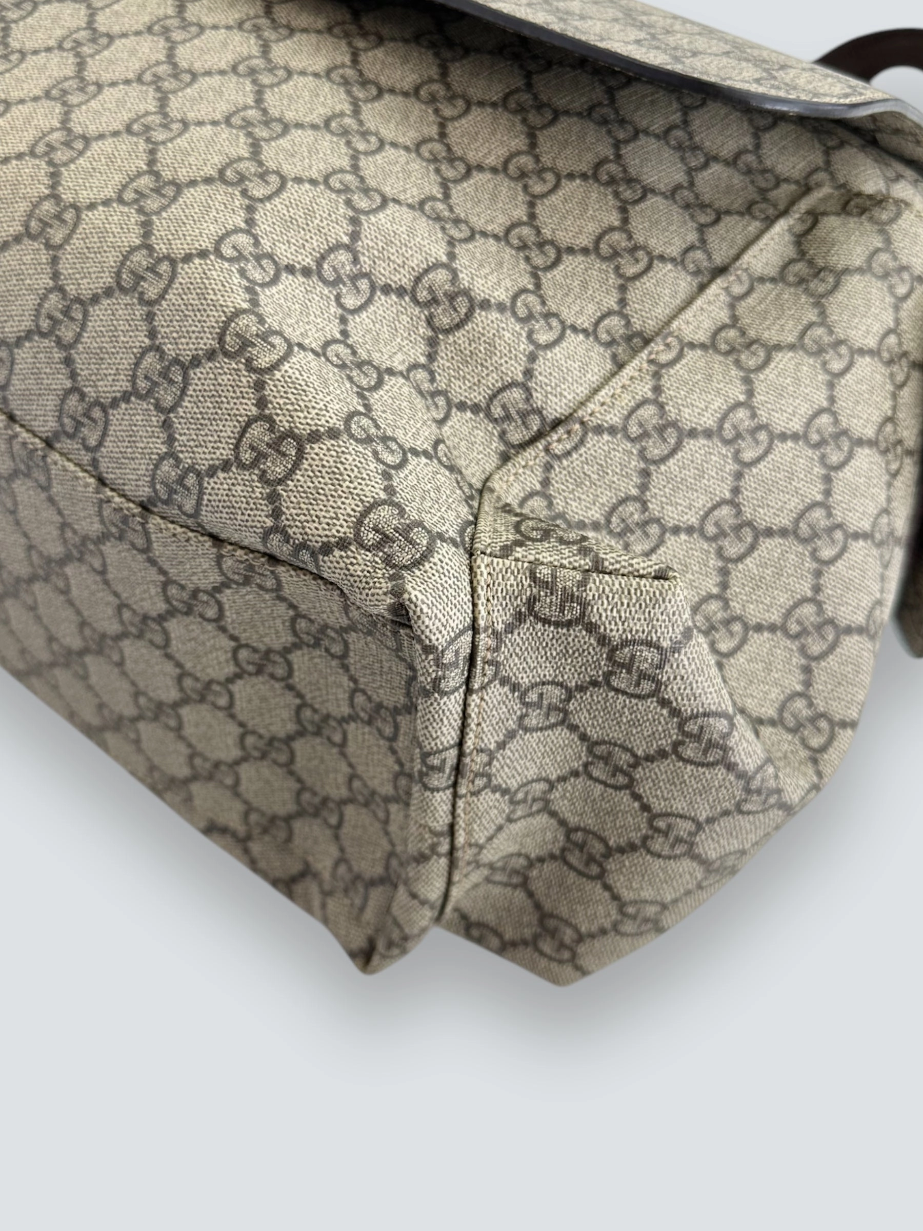 Gucci Monogram Canvas Supreme Plus Diaper Handbag