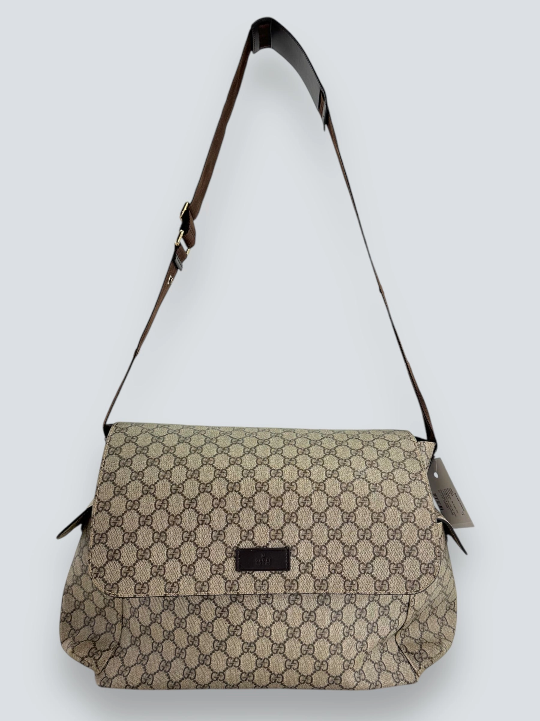 Gucci Monogram Canvas Supreme Plus Diaper Handbag