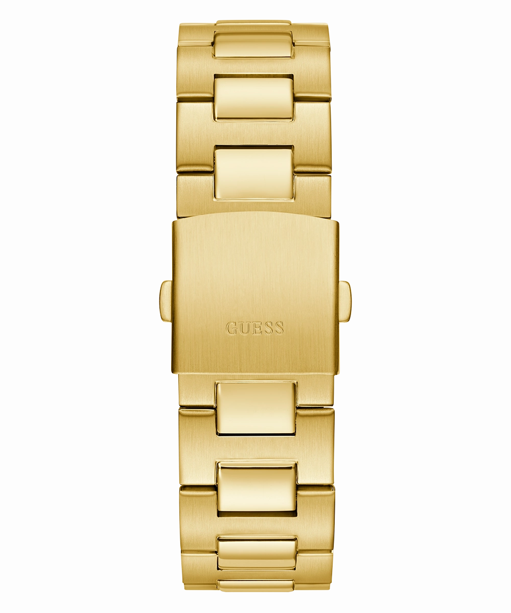 GUESS Equity Mens Gold Tone Multi-function Watch