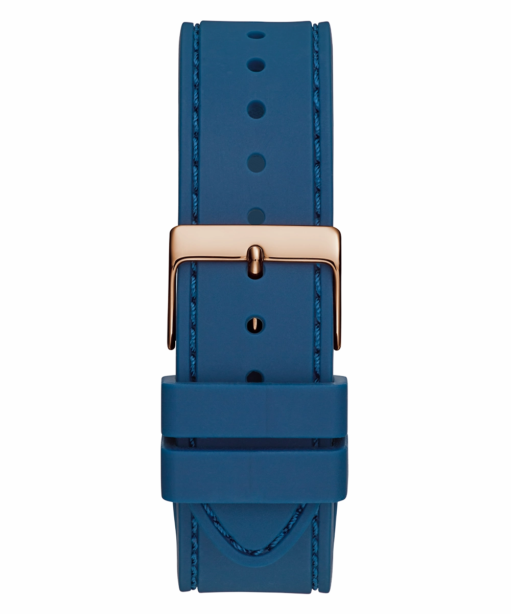 GUESS Ladies Blue Rose Gold Tone Multi-function Watch