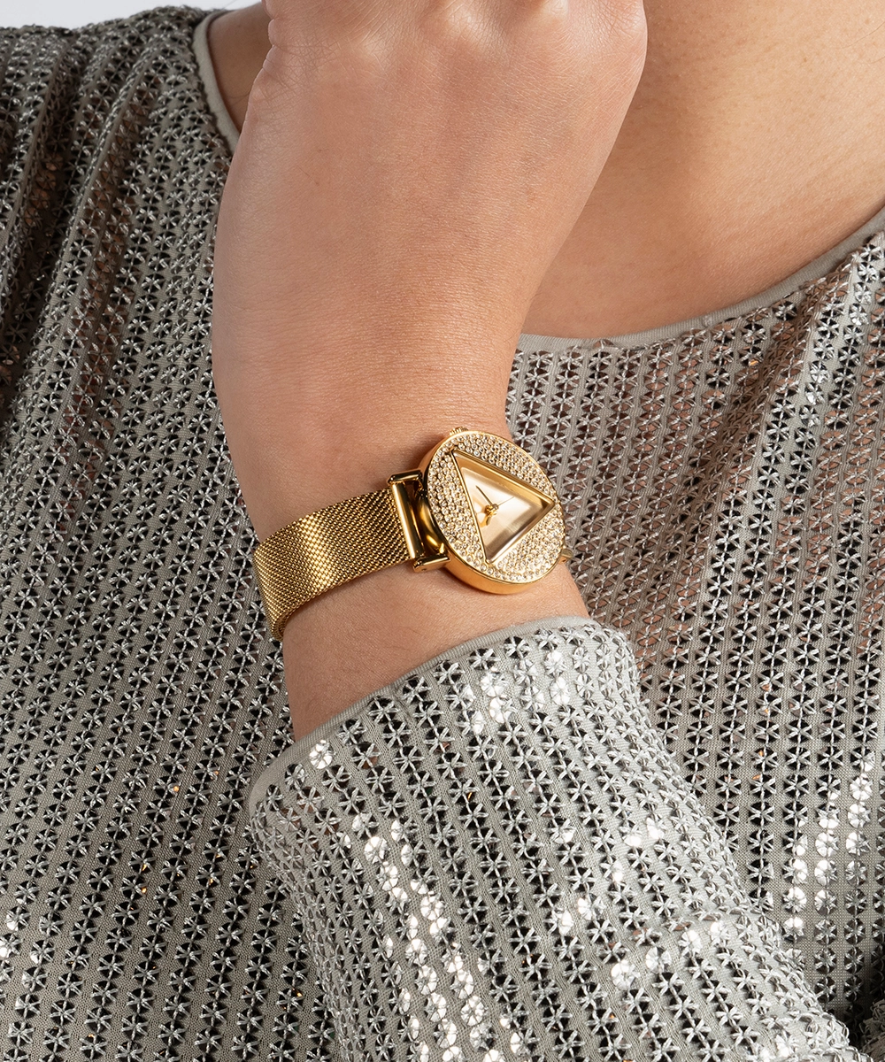 GUESS Ladies Gold Tone Analog Watch