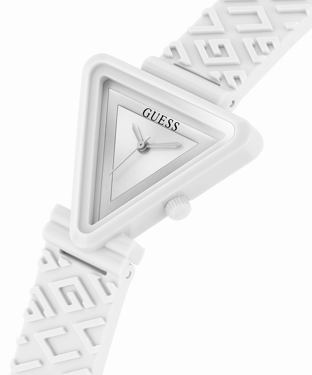 GUESS Ladies White Analog Watch