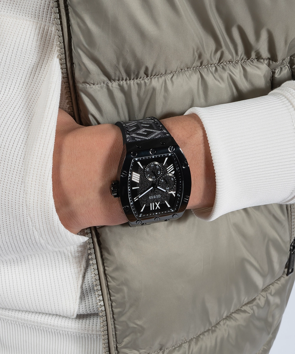 GUESS Mens Black Multi-function Watch