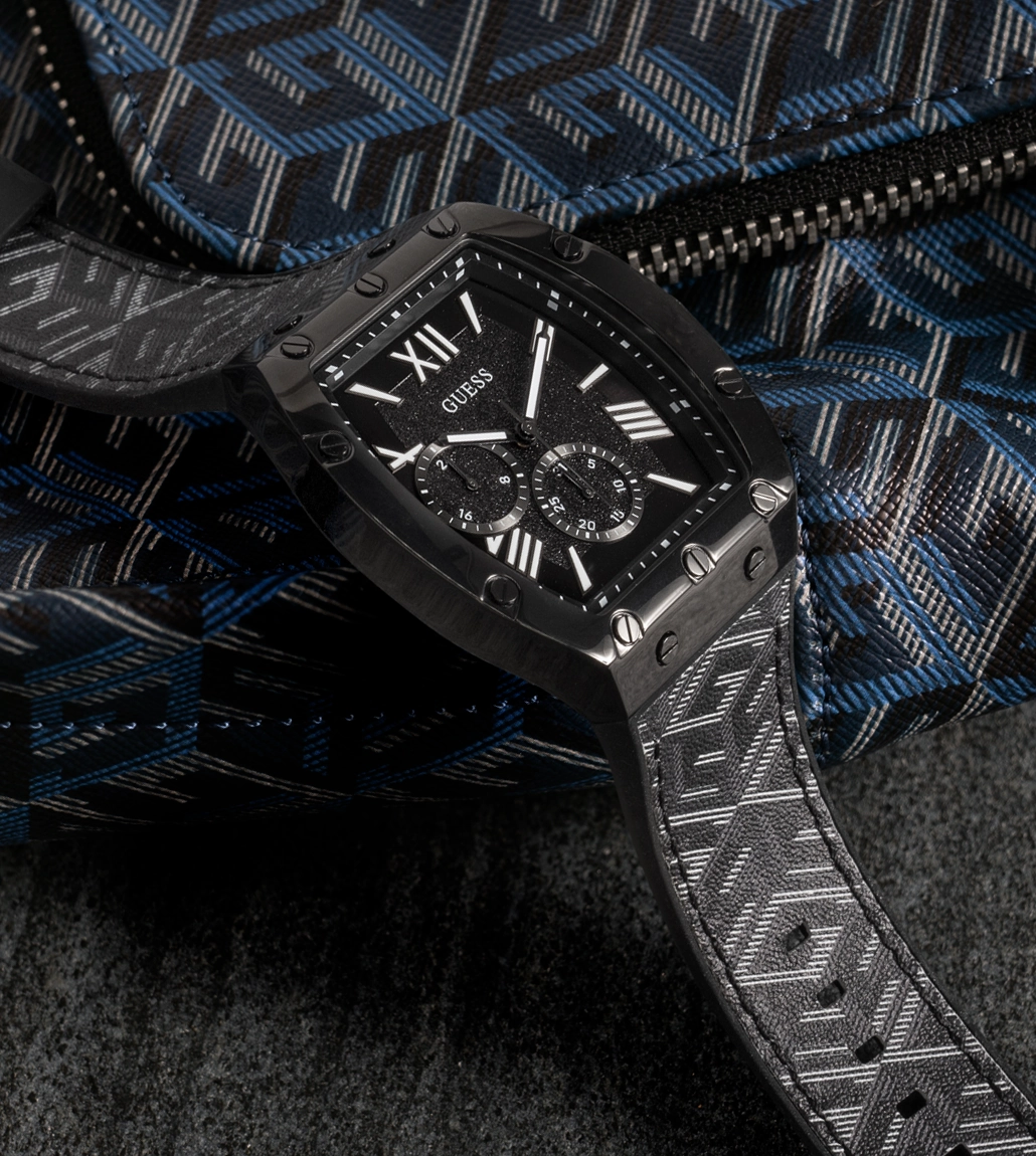 GUESS Mens Black Multi-function Watch