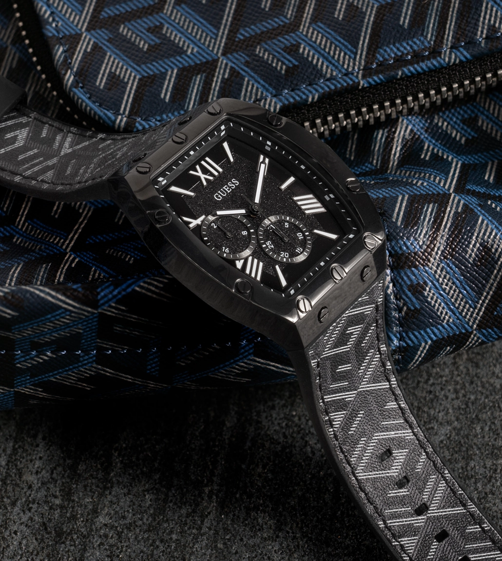 GUESS Mens Black Multi-function Watch