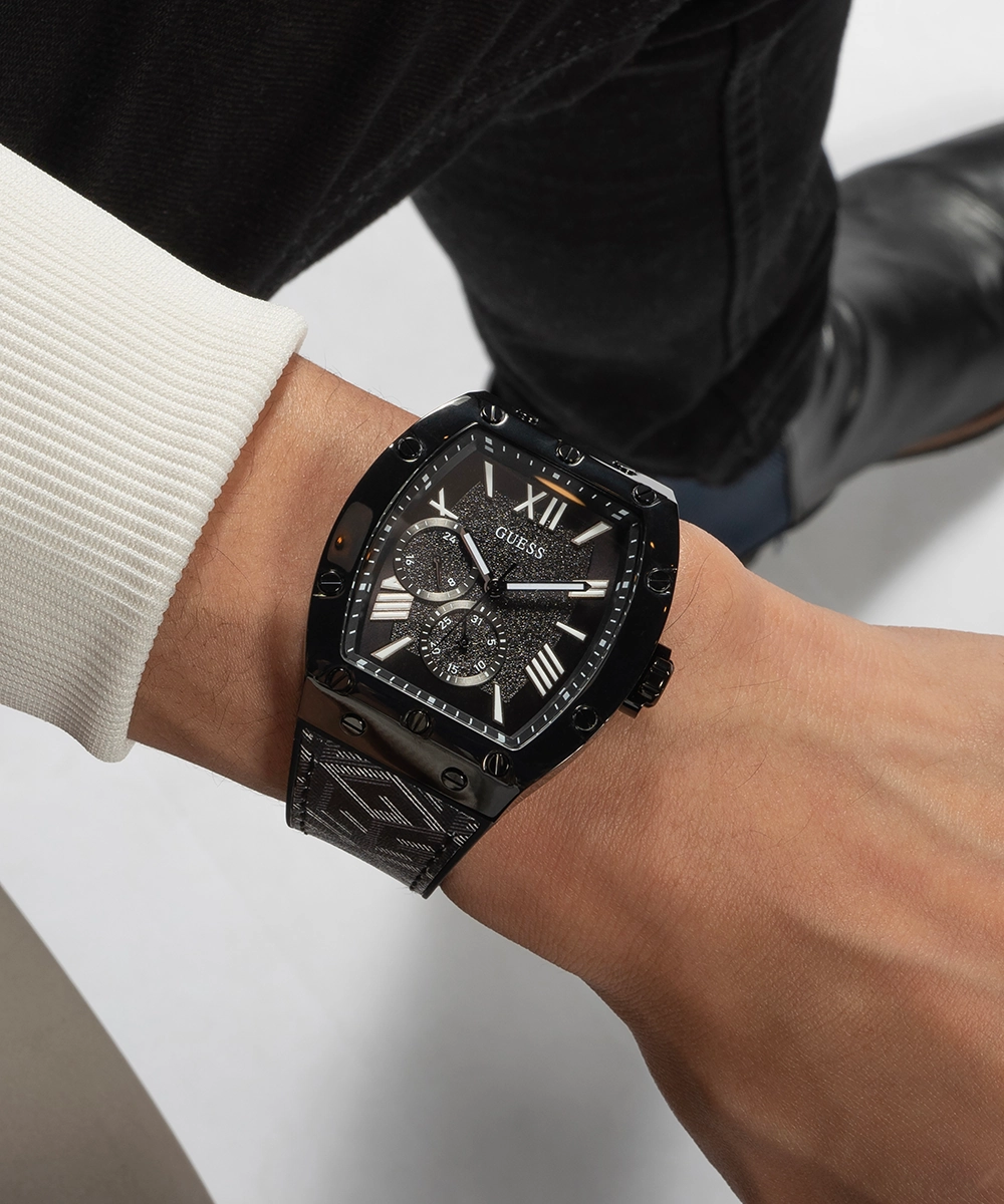 GUESS Mens Black Multi-function Watch