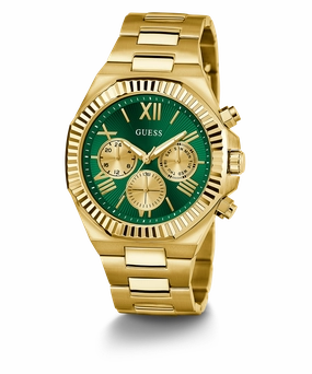 GUESS Mens Gold Tone Multi-function Watch
