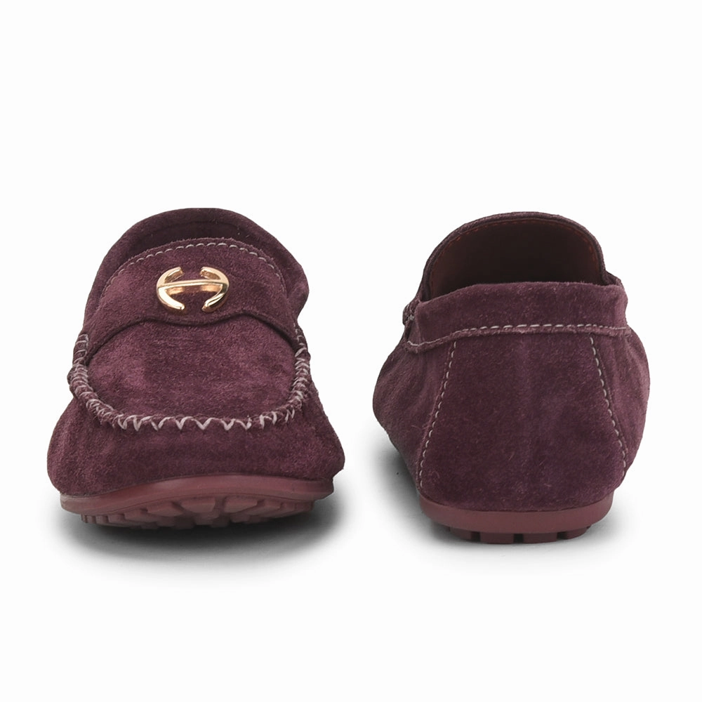 Healers Casual Maroon Loafers For Women GI-SML-52 By Liberty