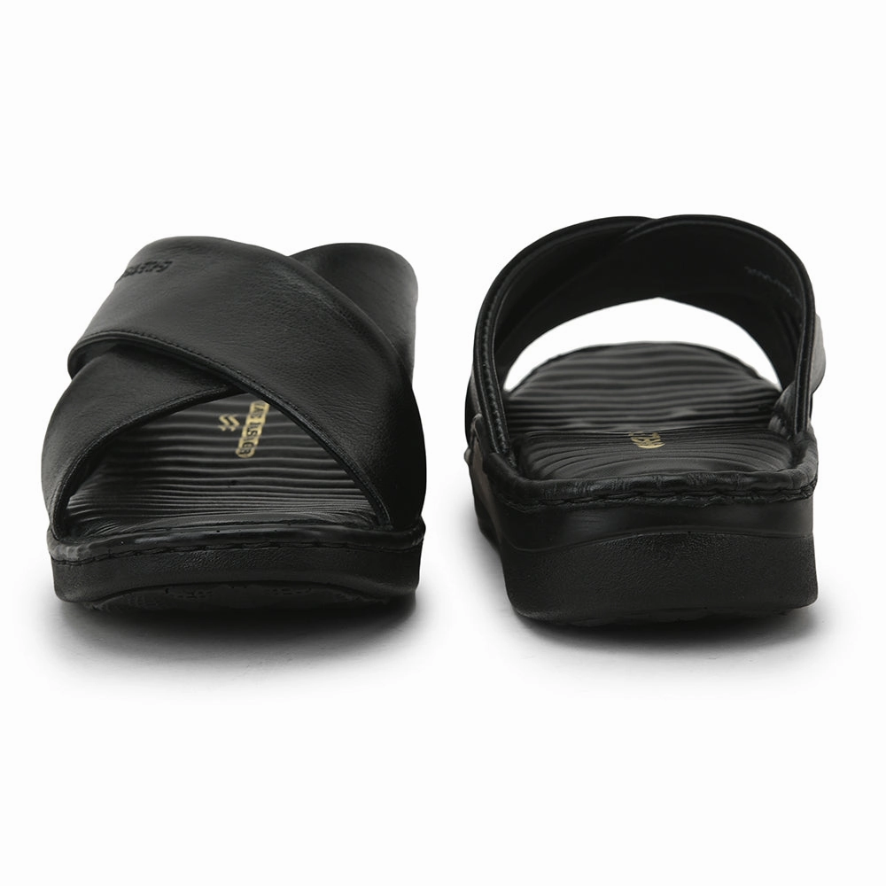 Healers Casual Slippers For Men (Black) 2191-700 By Liberty